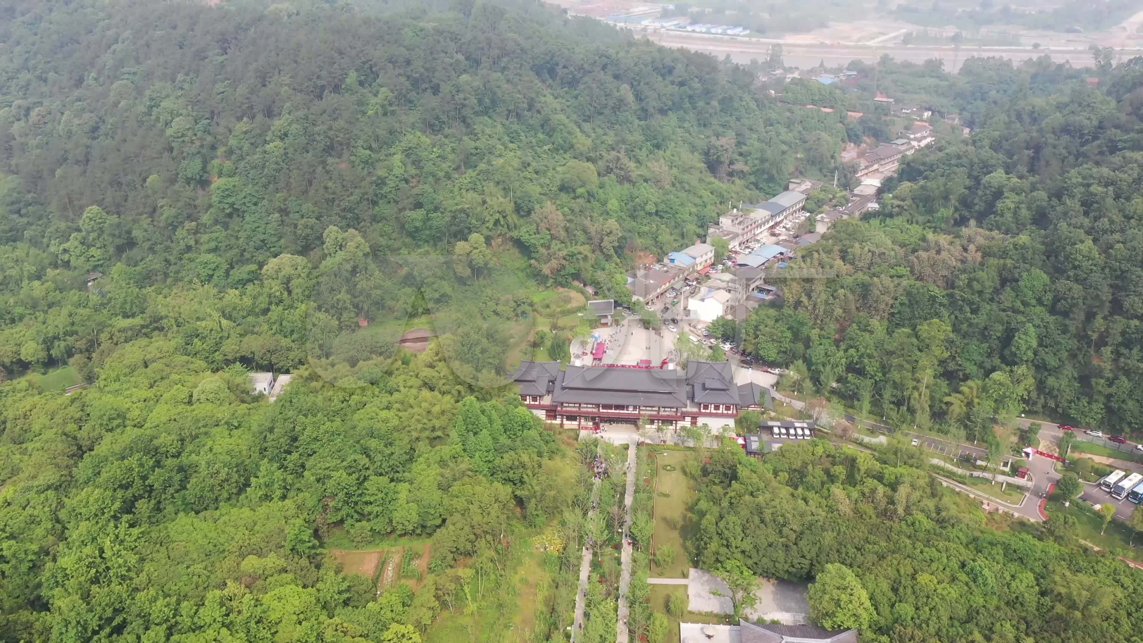 四川省眉山市彭山区彭祖山风景区航拍素材_3840x2160