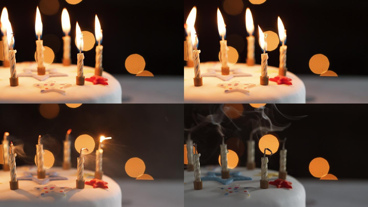 吹灭生日蛋糕蜡烛