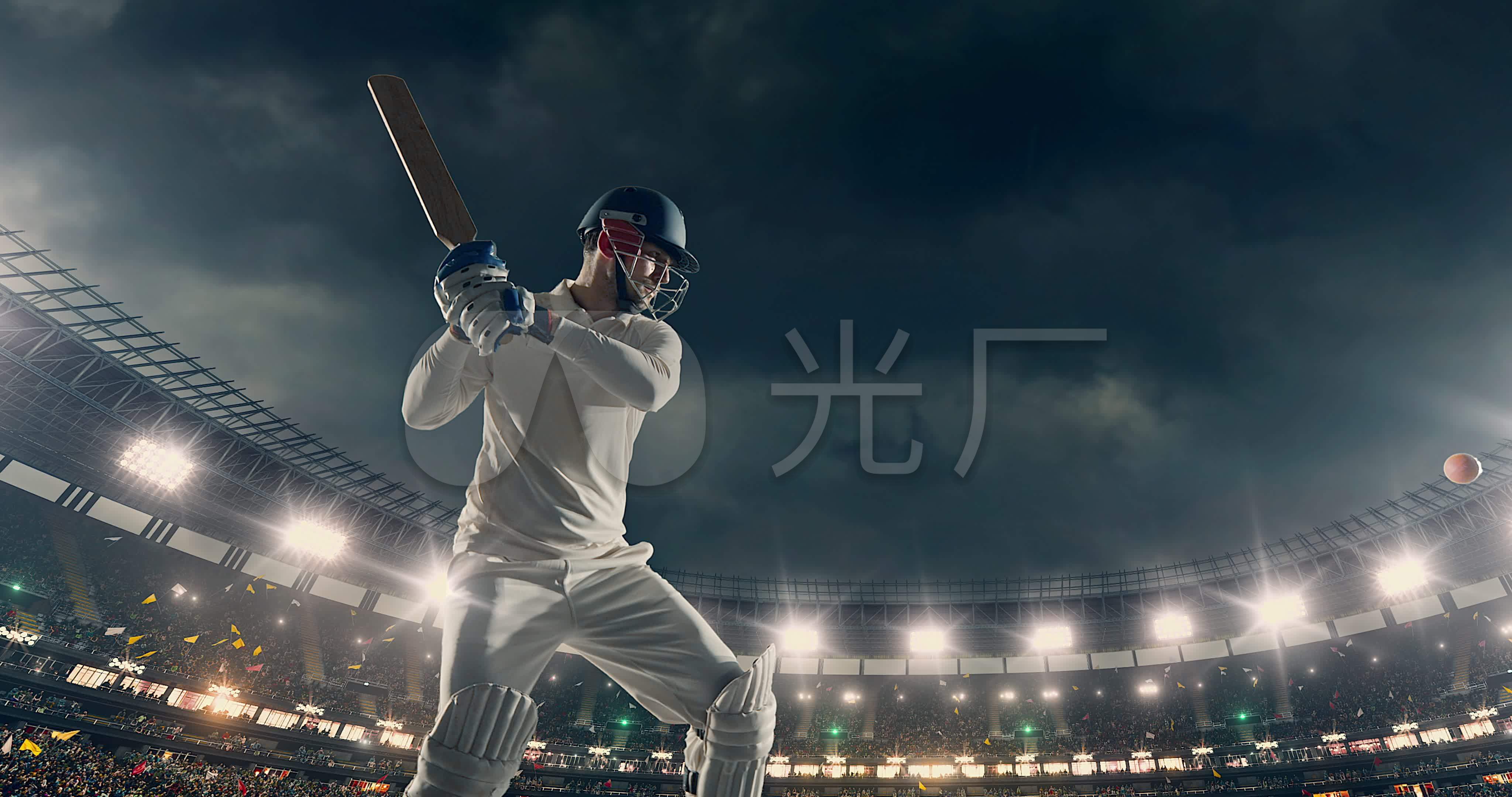 球场上的板球击球手_4096x2160_高清视频素材下载(编号:5943955)_实拍