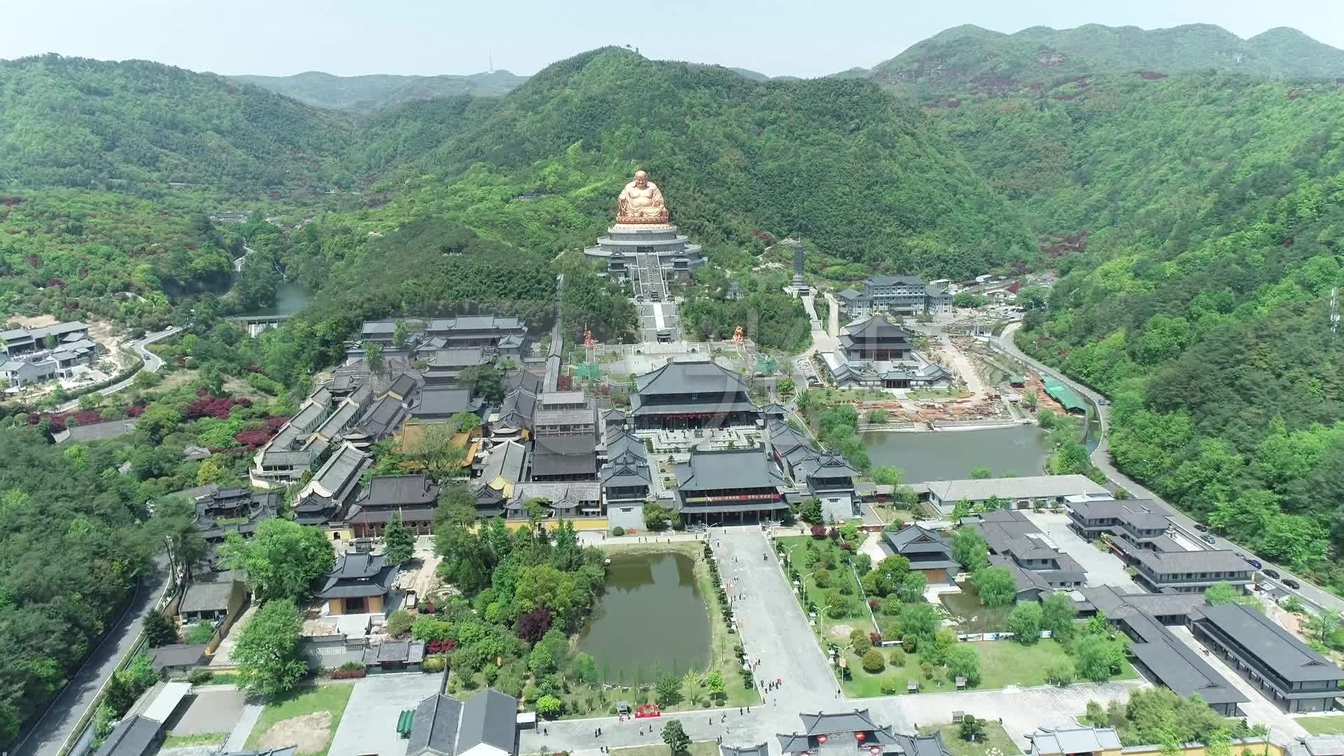 宁波市奉化千丈岩雪窦寺瀑布航拍