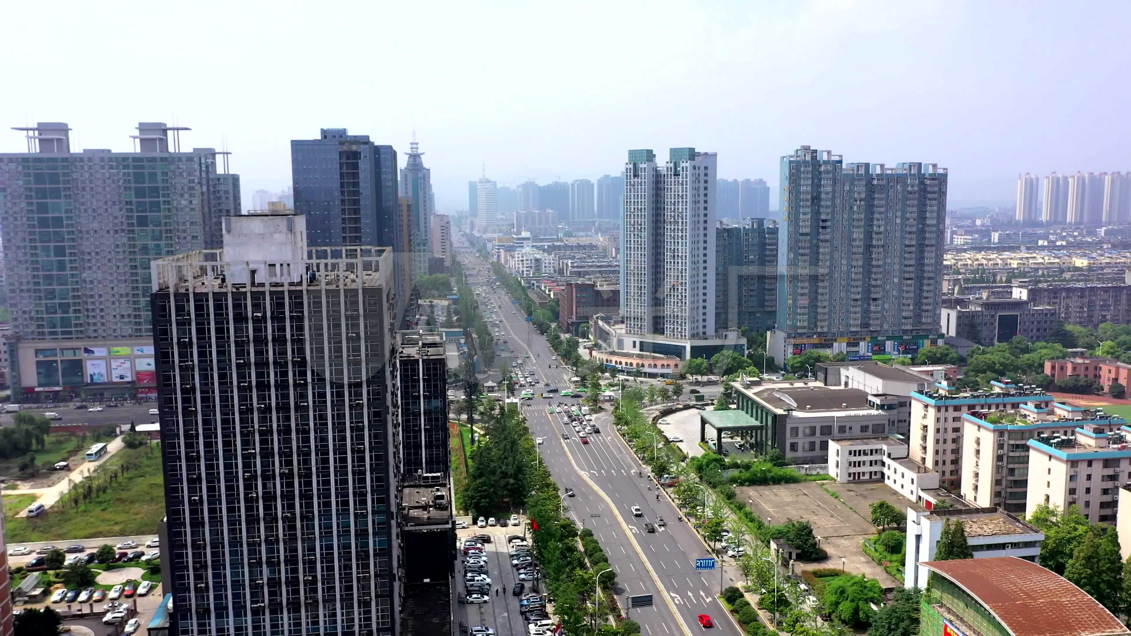 【4k】襄阳市中心航拍_3840x2160_高清视频素材下载