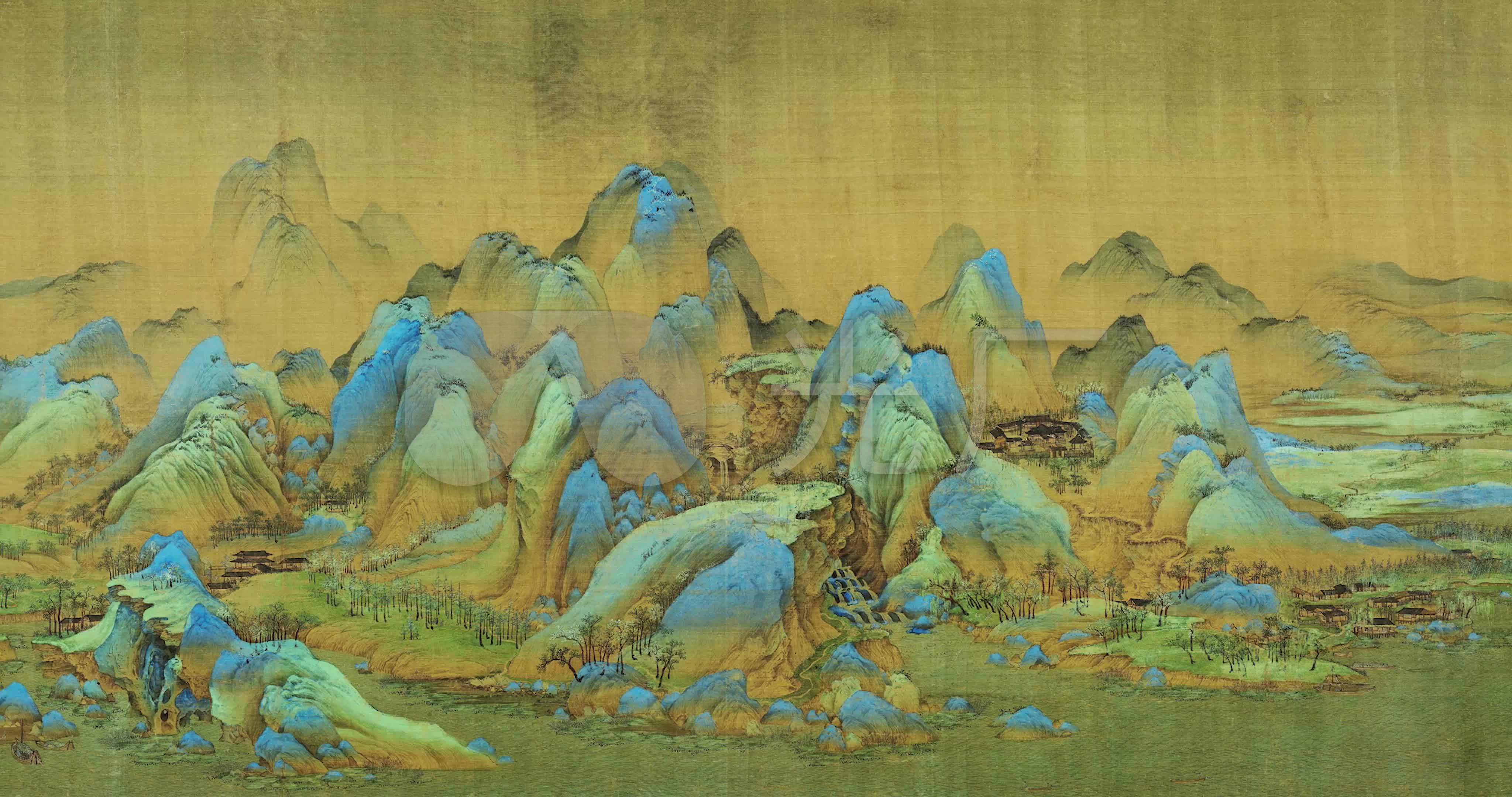 北宋王希孟千里江山图全卷移轴