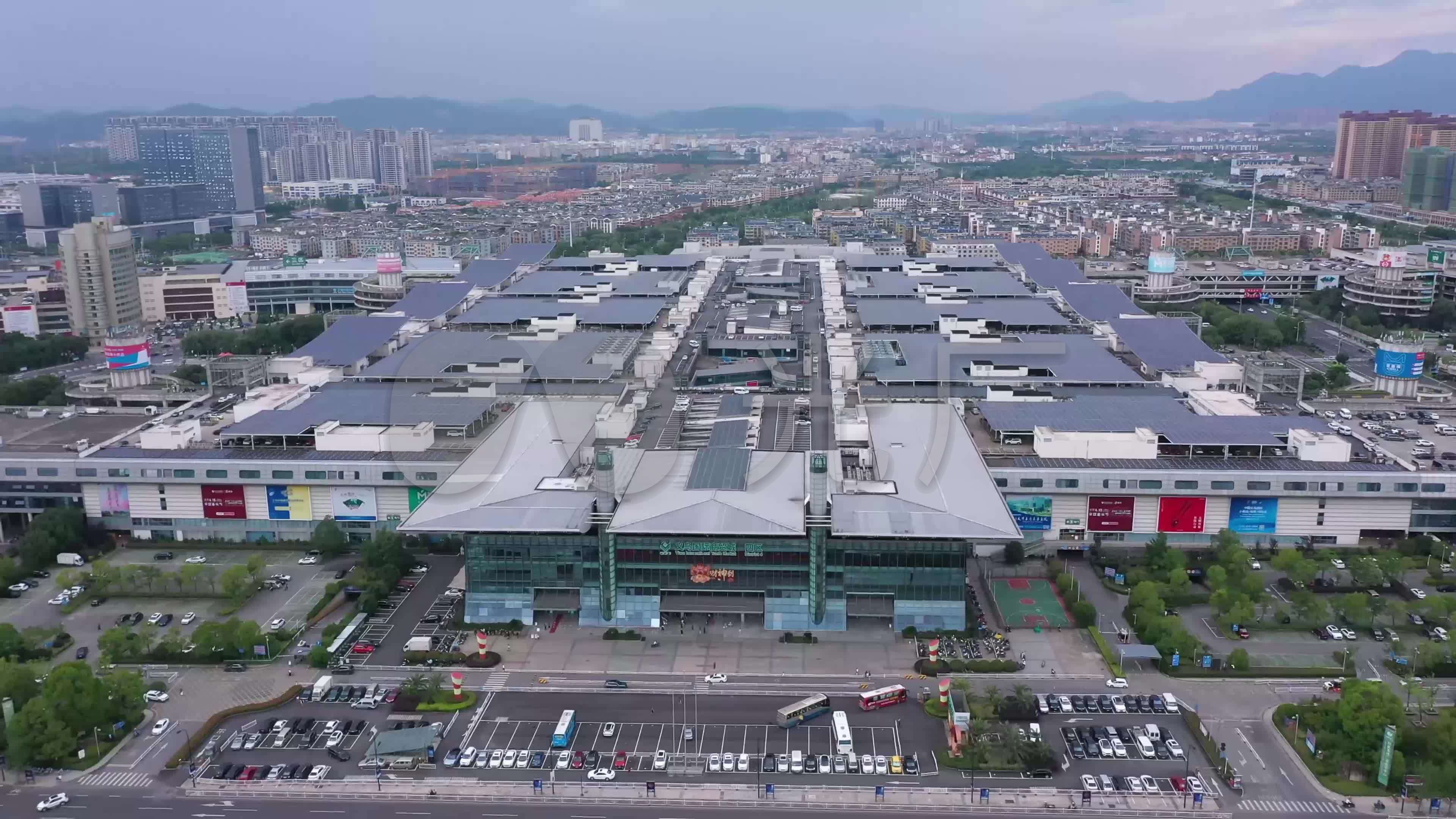 义乌小商品市场航拍延时_视频素材包下载(编号:5964635)_实拍视频_vj