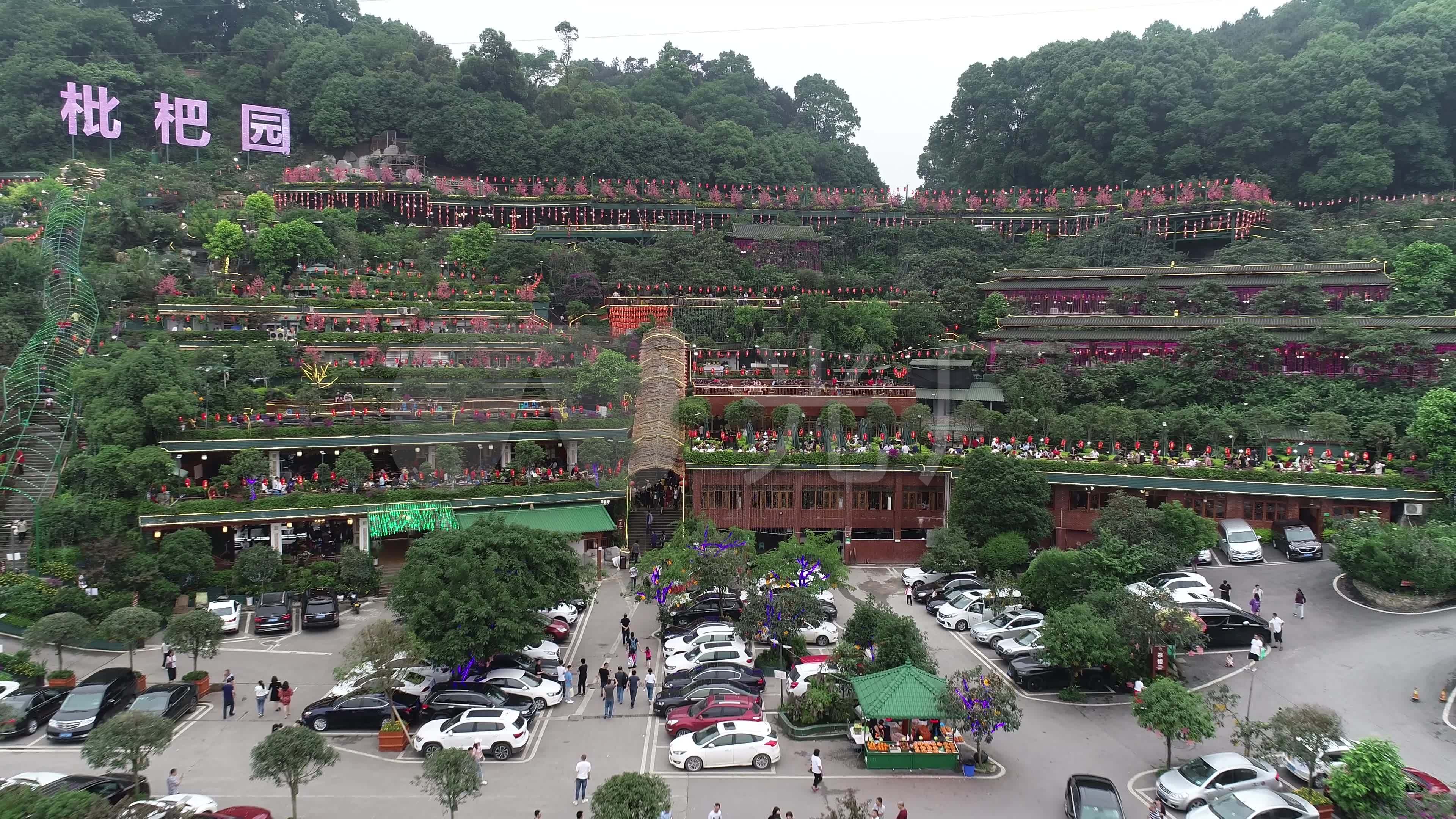 重庆南岸南山枇杷园航拍