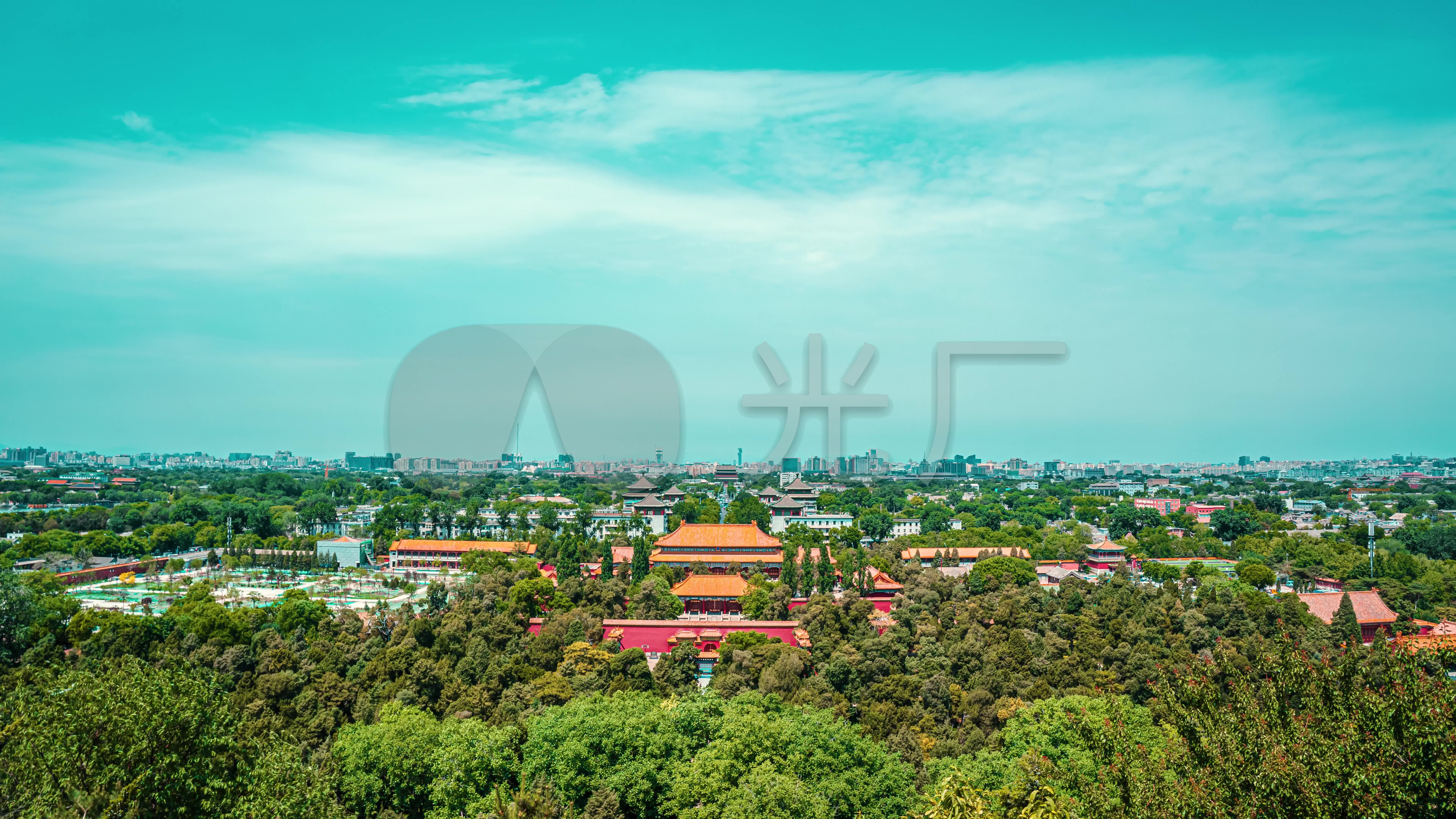 8k延时北京景山公园素材