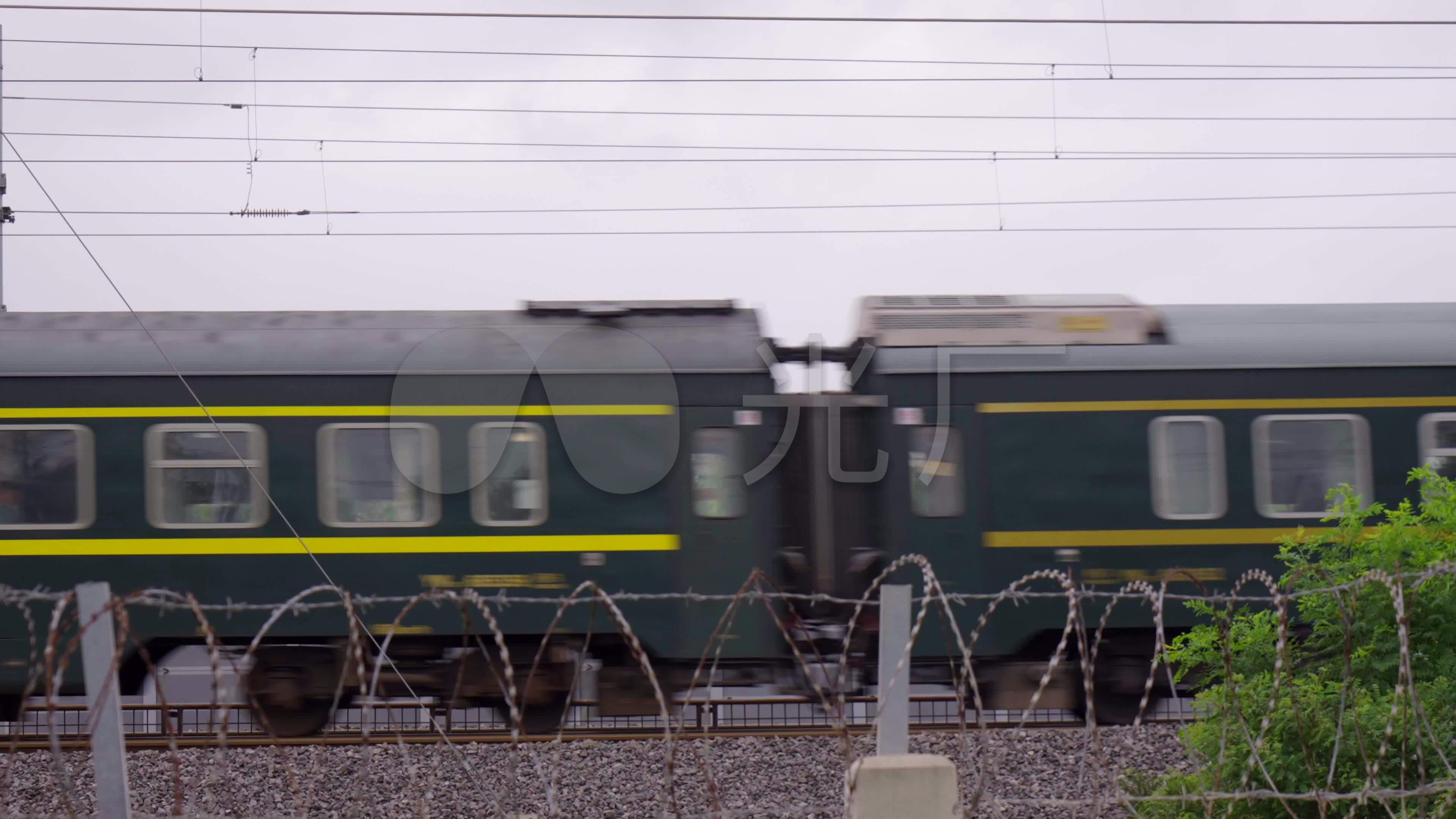 4k和谐号绿皮火车_3840x2160_高清视频素材下载(编号:5966429)_实拍