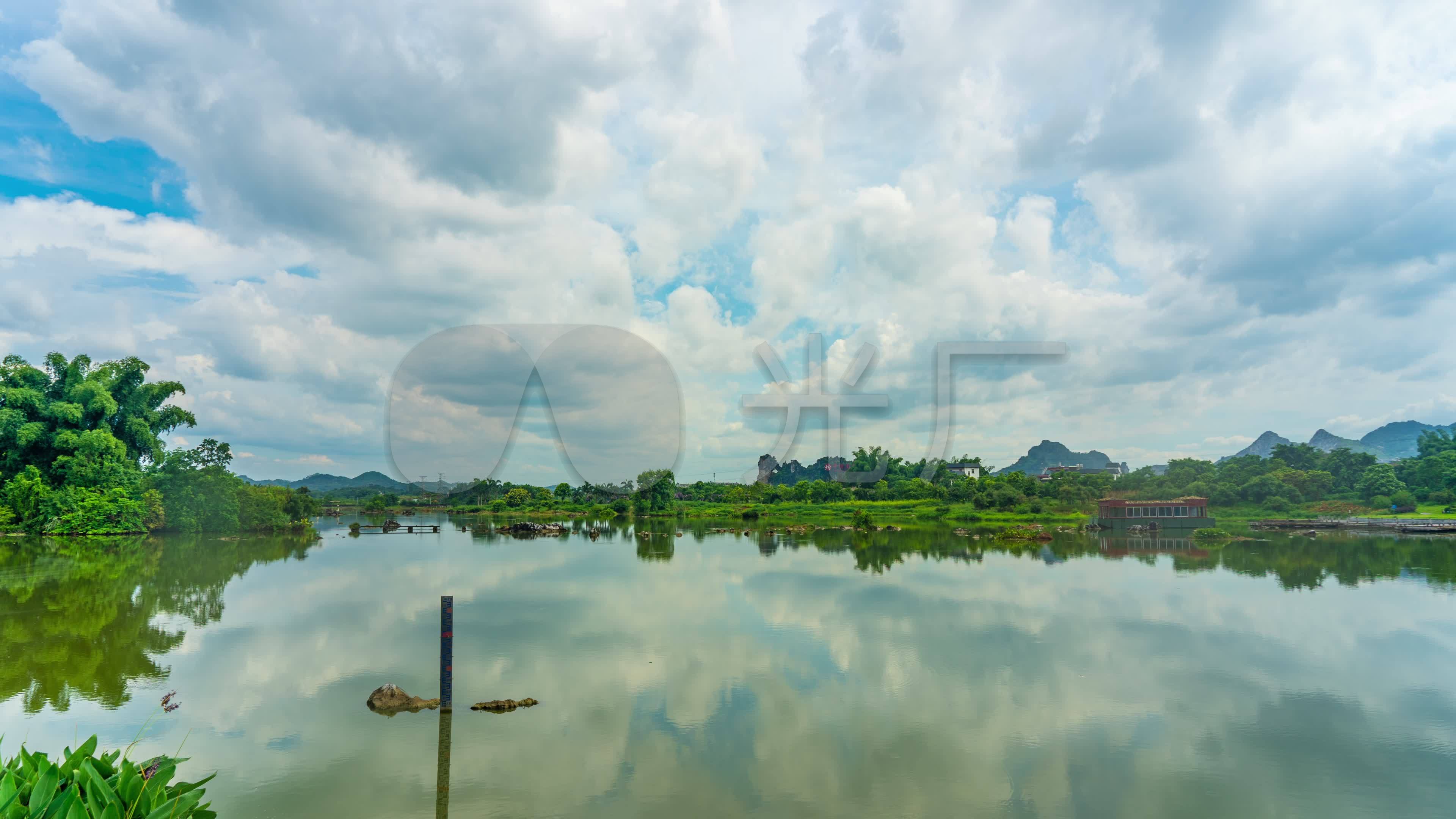 北流会仙河公园美丽的湖水_3840x2160_高清视频素材下载(编号:5972539