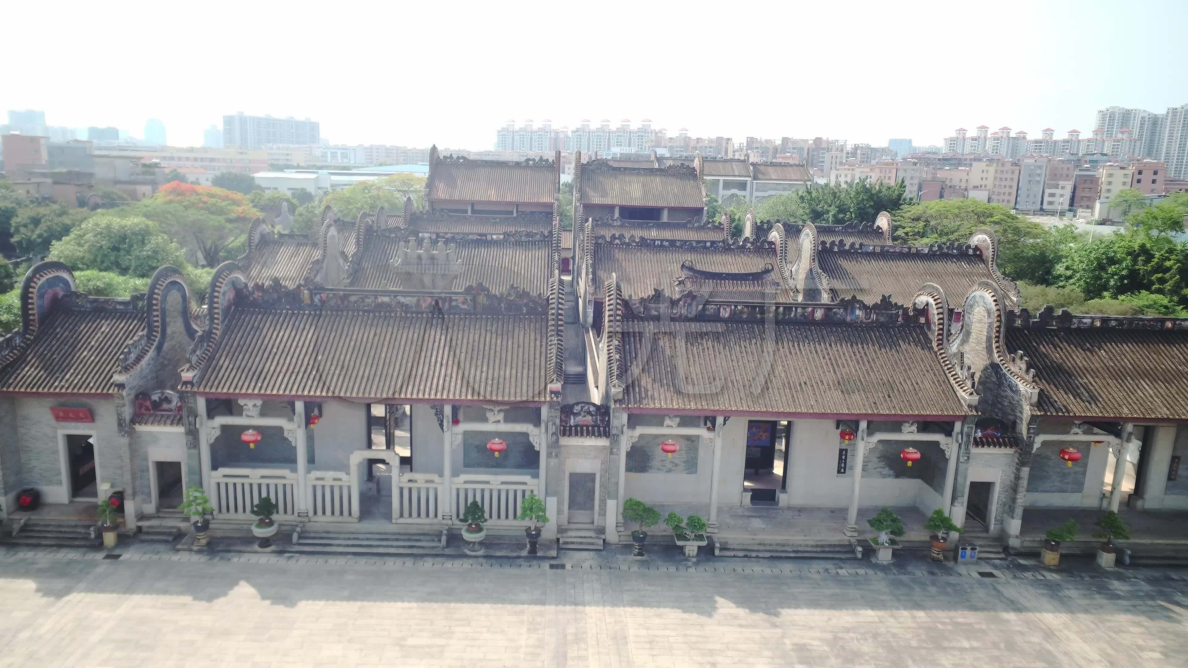 4k航拍广州花都广州民俗博物馆资政大夫祠