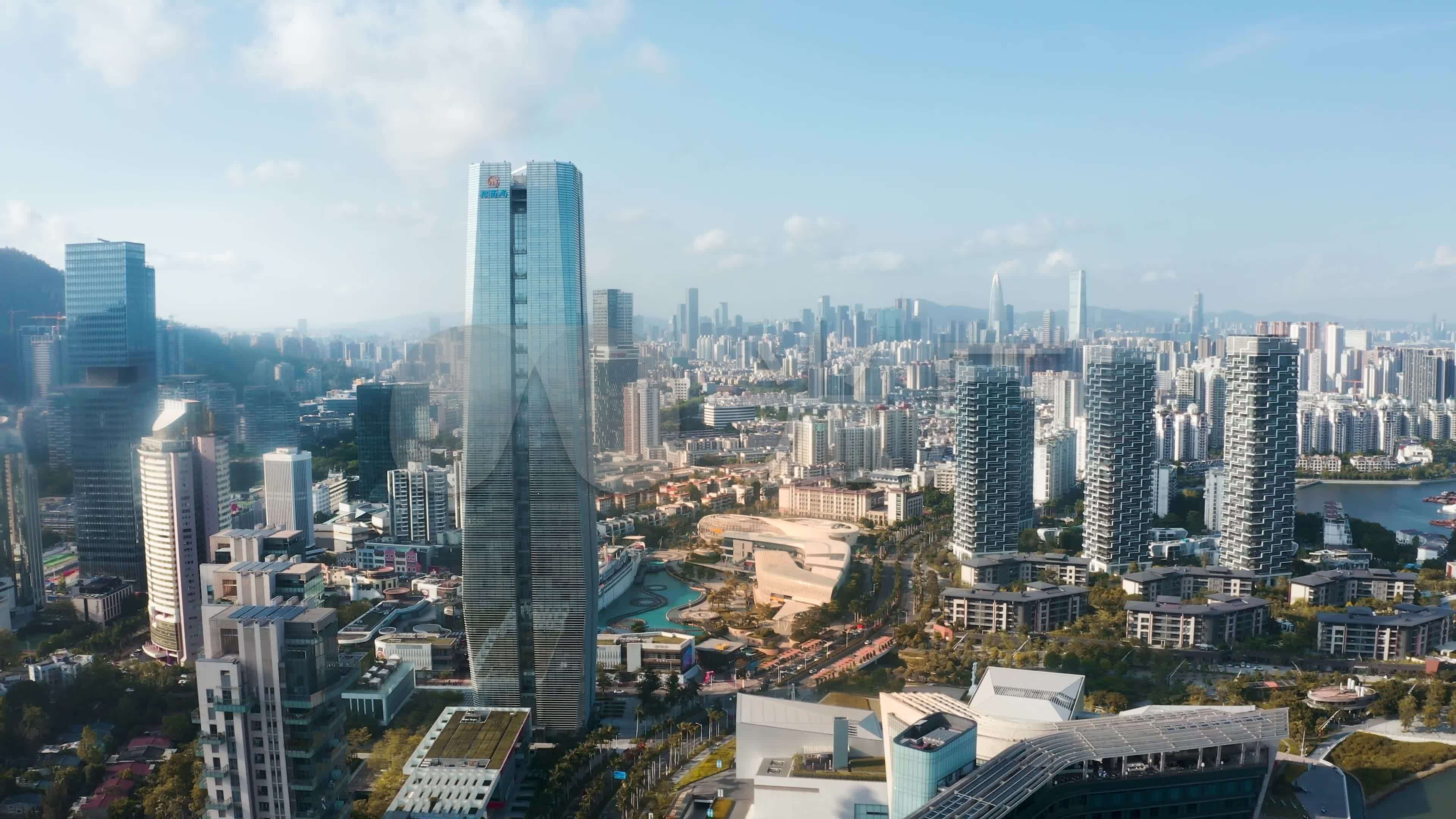 深圳蛇口招商广场海上世界航拍