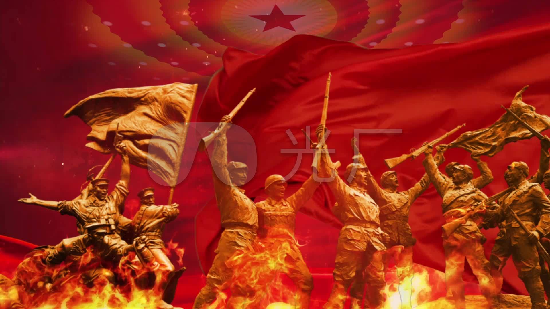 视频素材 舞台背景 配乐歌舞 《抗美援朝那些人儿》抗美援朝歌曲 来自