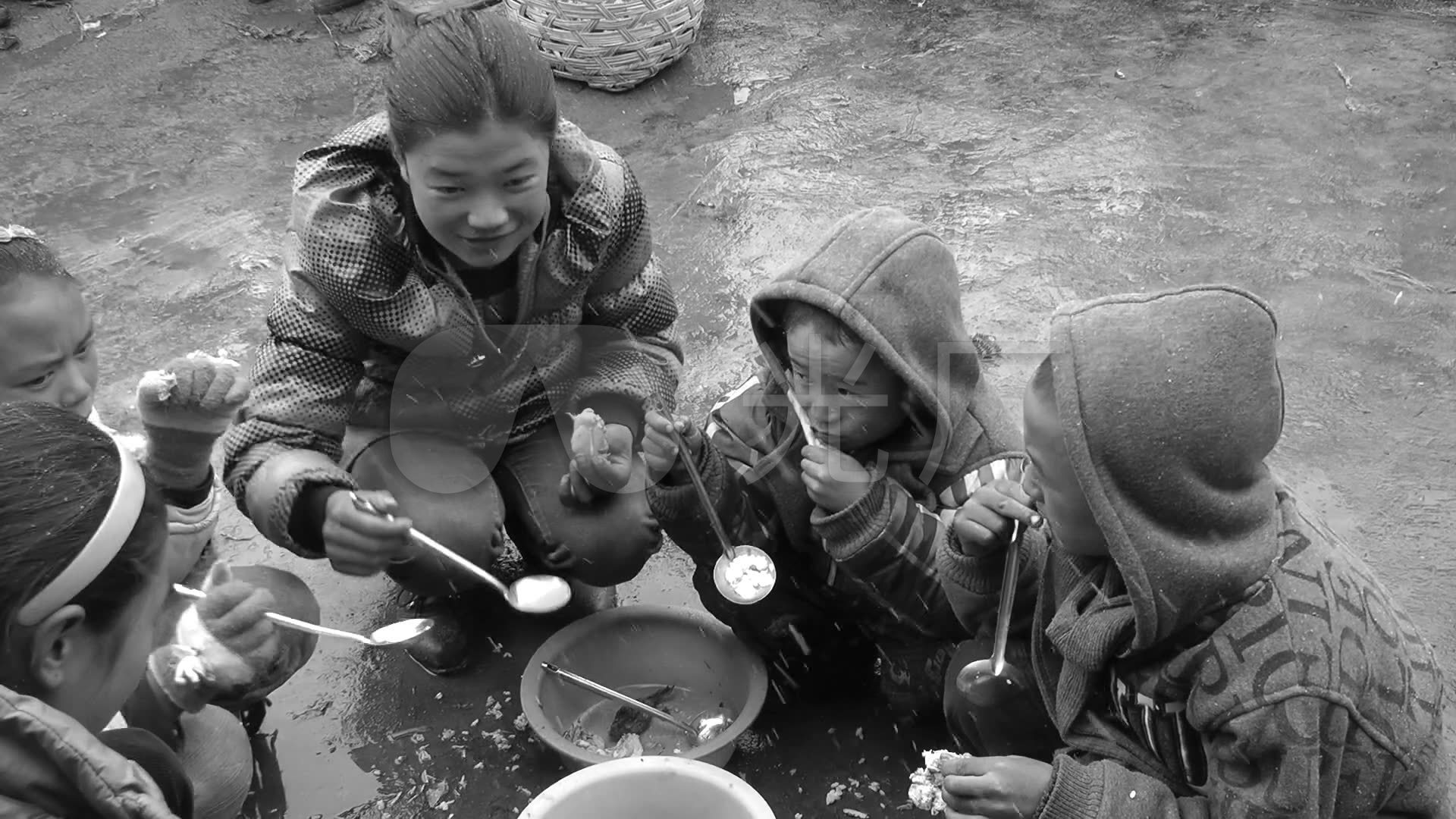 01873饥饿贫困儿童山村孩子
