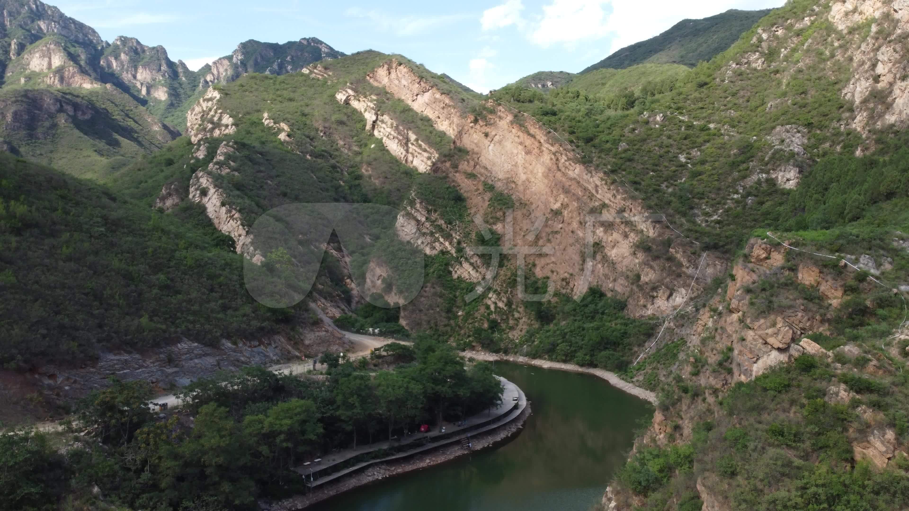北京虎峪.山谷水库与云