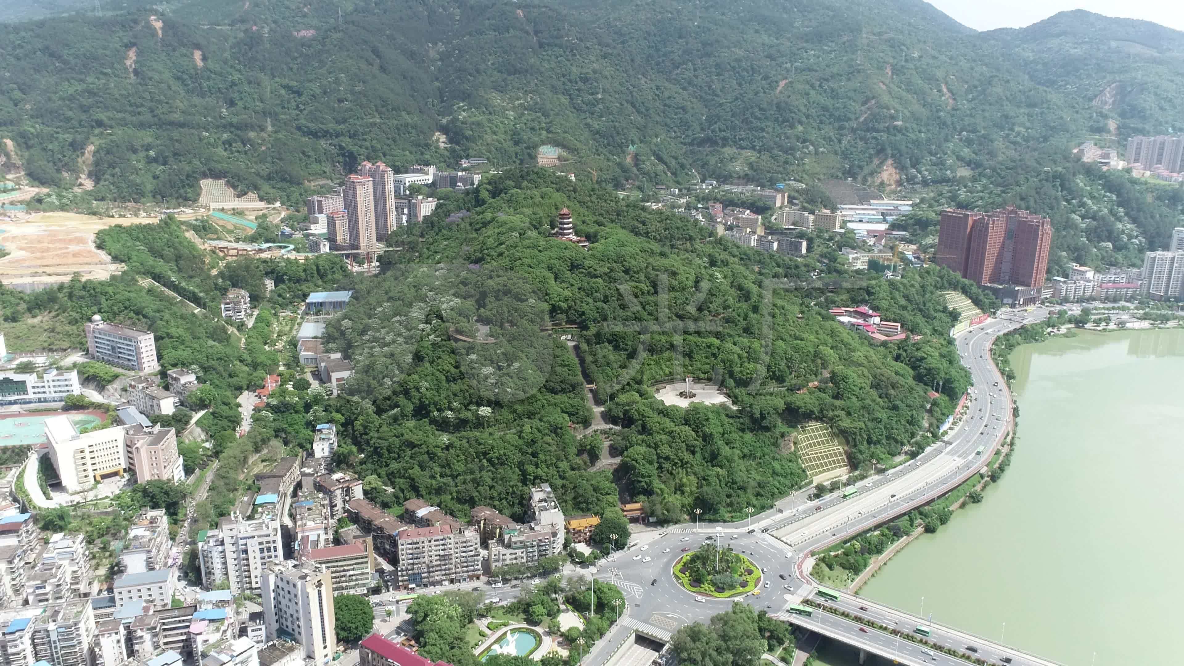 三明市麒麟山公园航拍