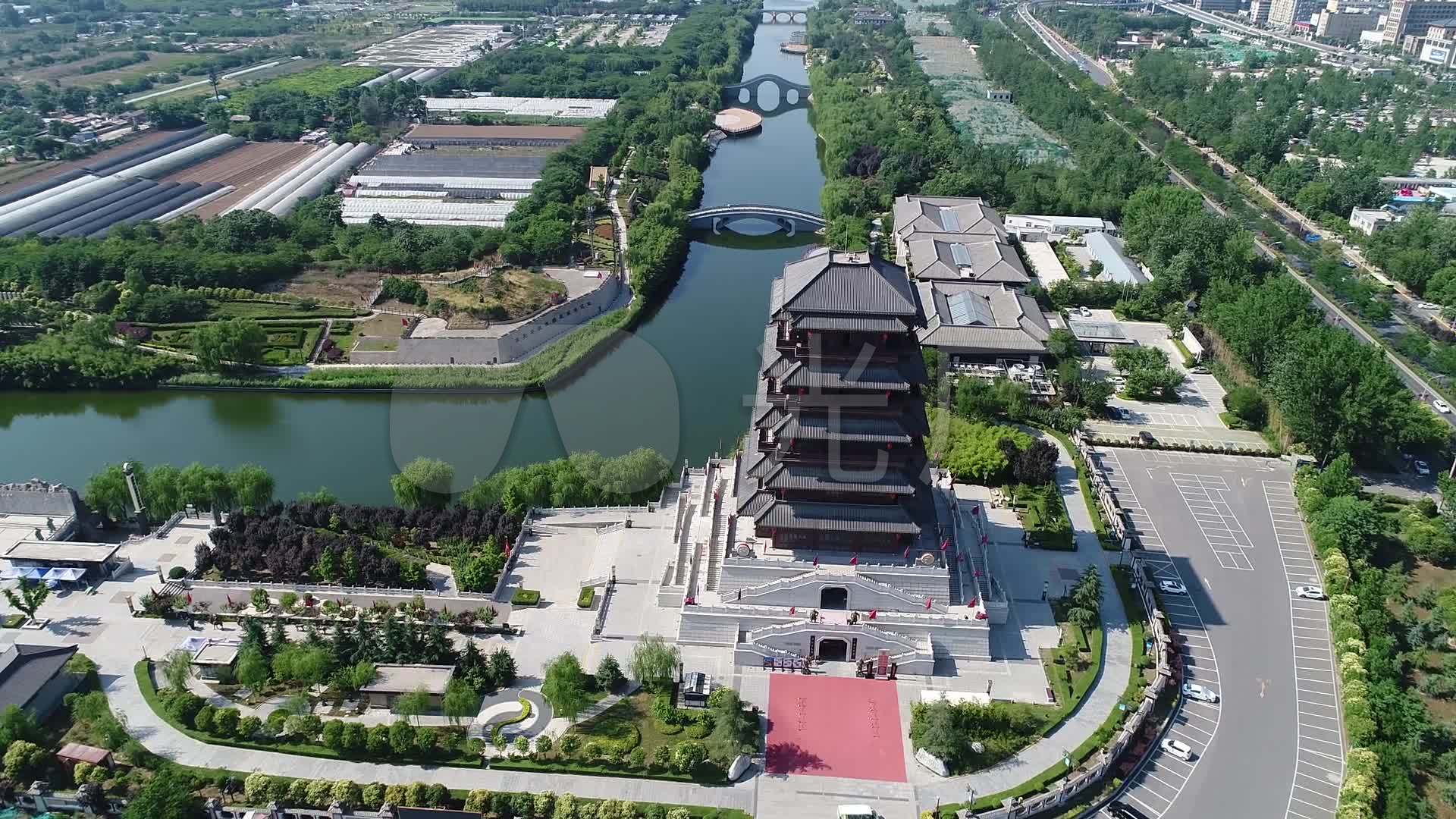 西安汉城湖大风阁_1920x1080_高清视频素材下载(编号