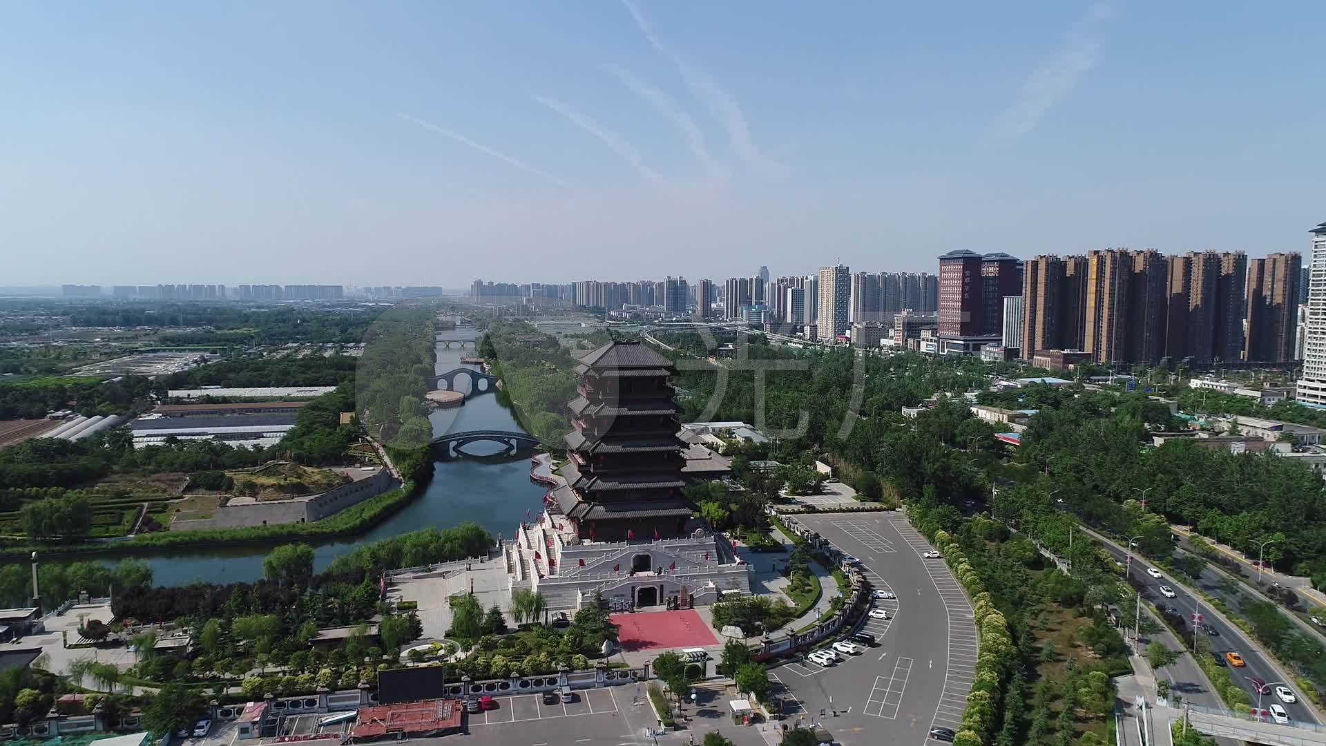 西安汉城湖大风阁_1920x1080_高清视频素材下载(编号