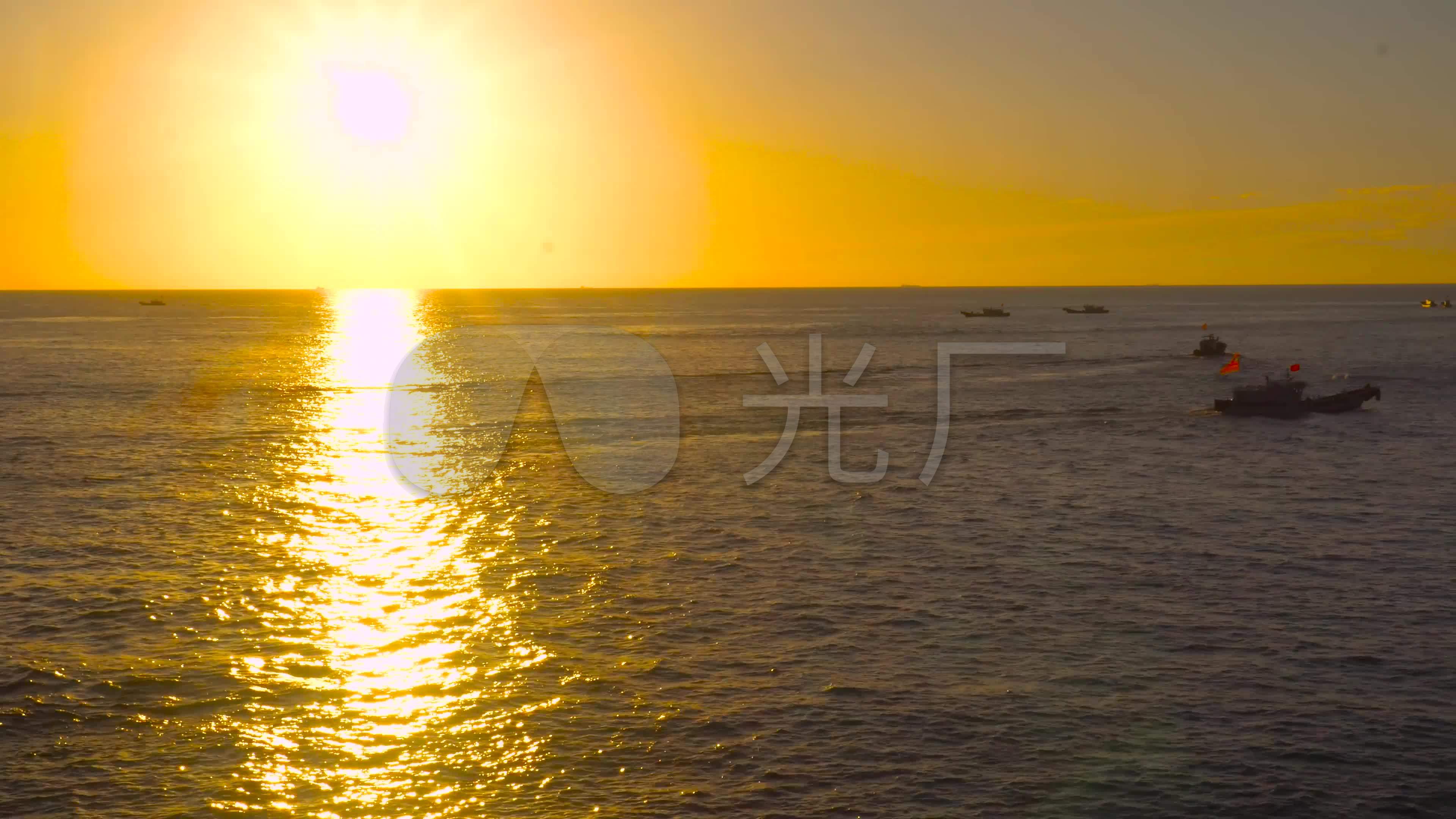 海上黄昏日出