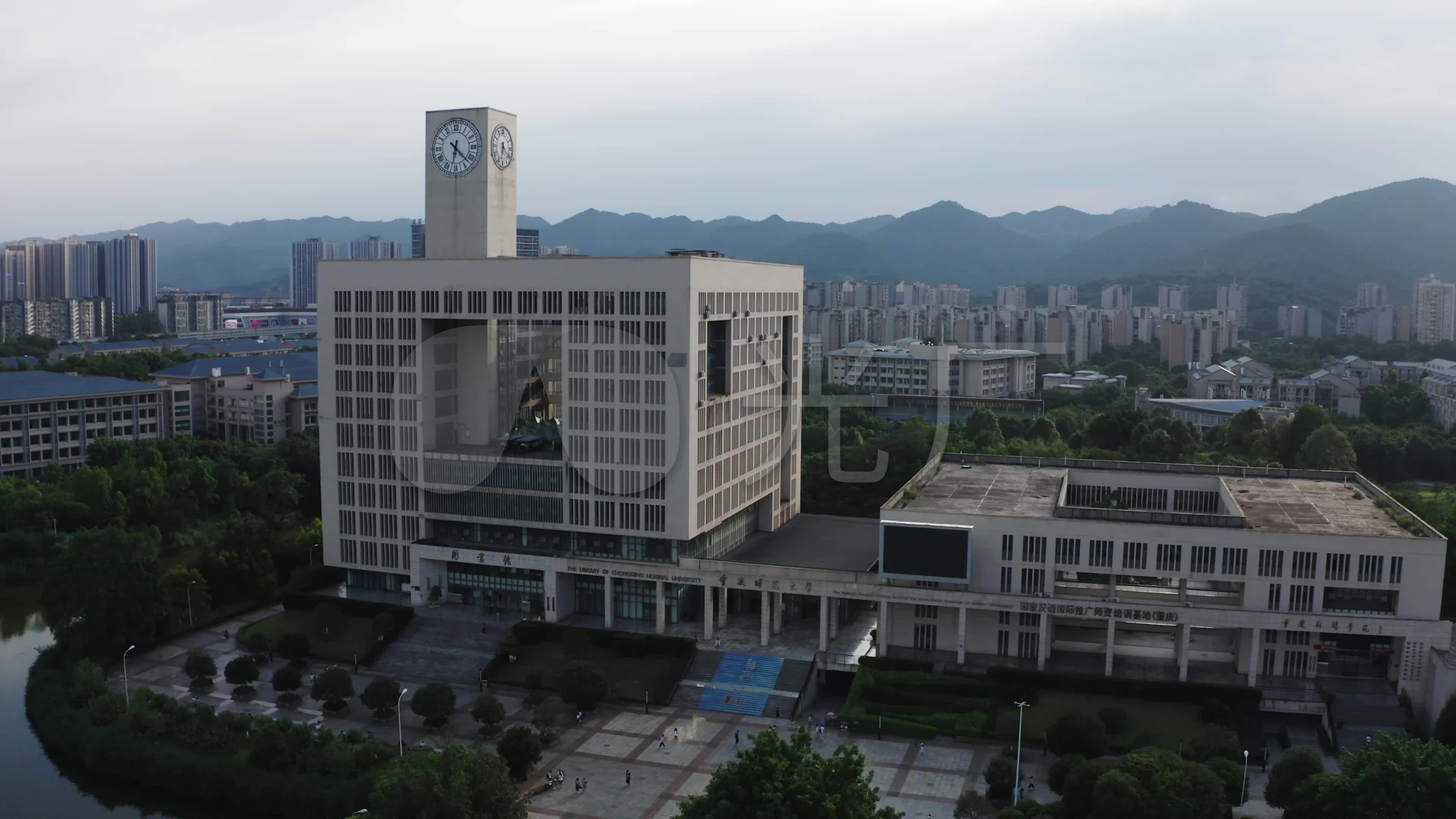 4k重庆师范大学校园风景航拍34个片段_3840x2160_高清
