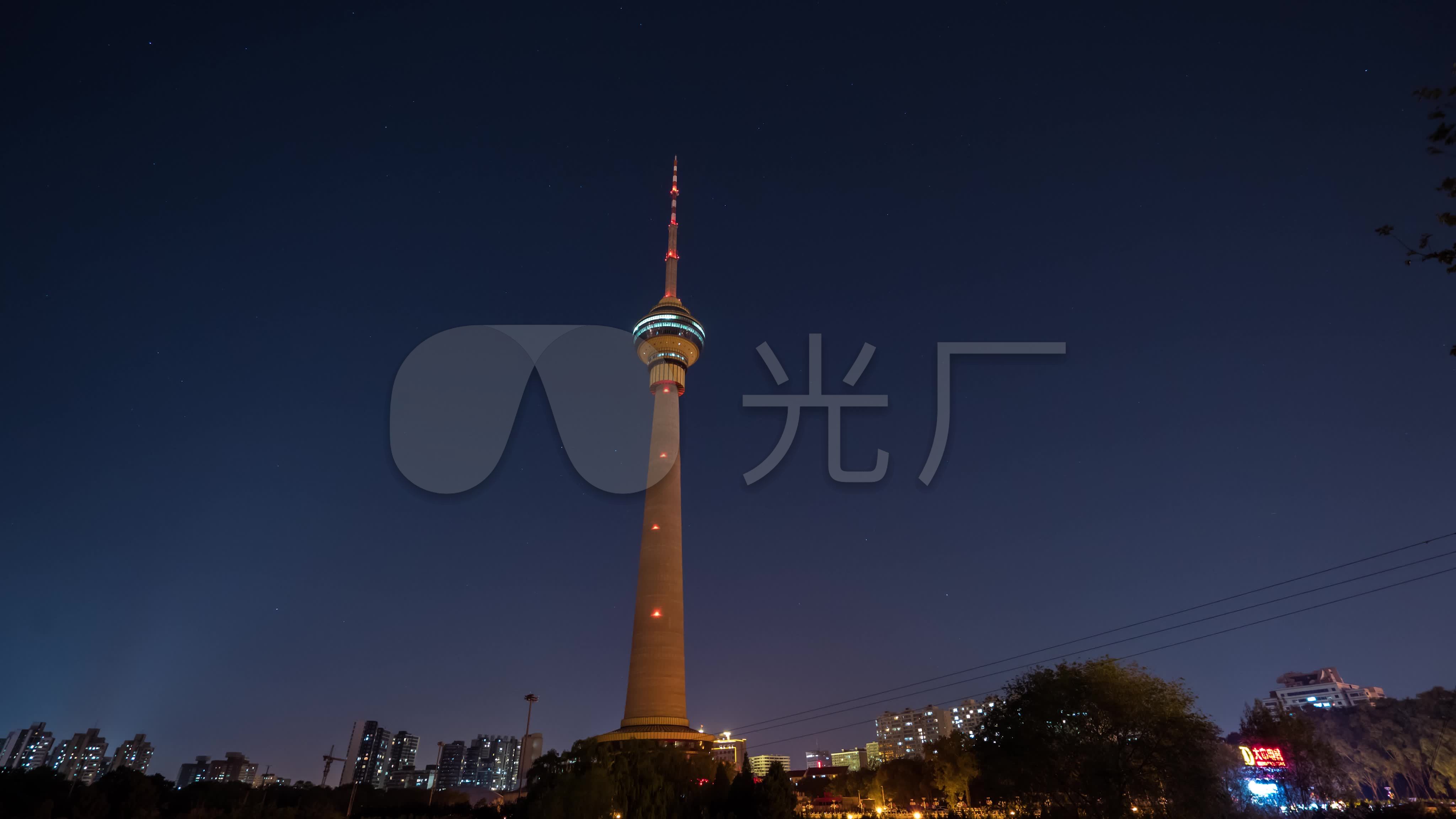 【4k】北京中央电视塔-夜景延时1_4096x2304_高清视频素材下载(编号