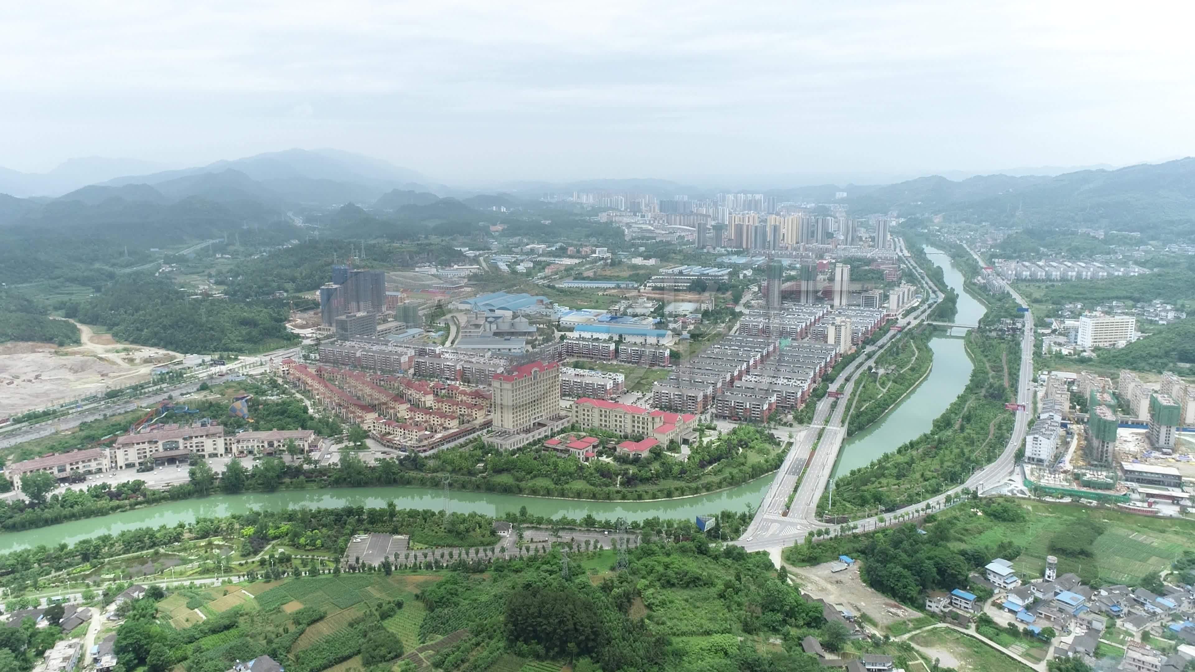 湄潭县航拍全景