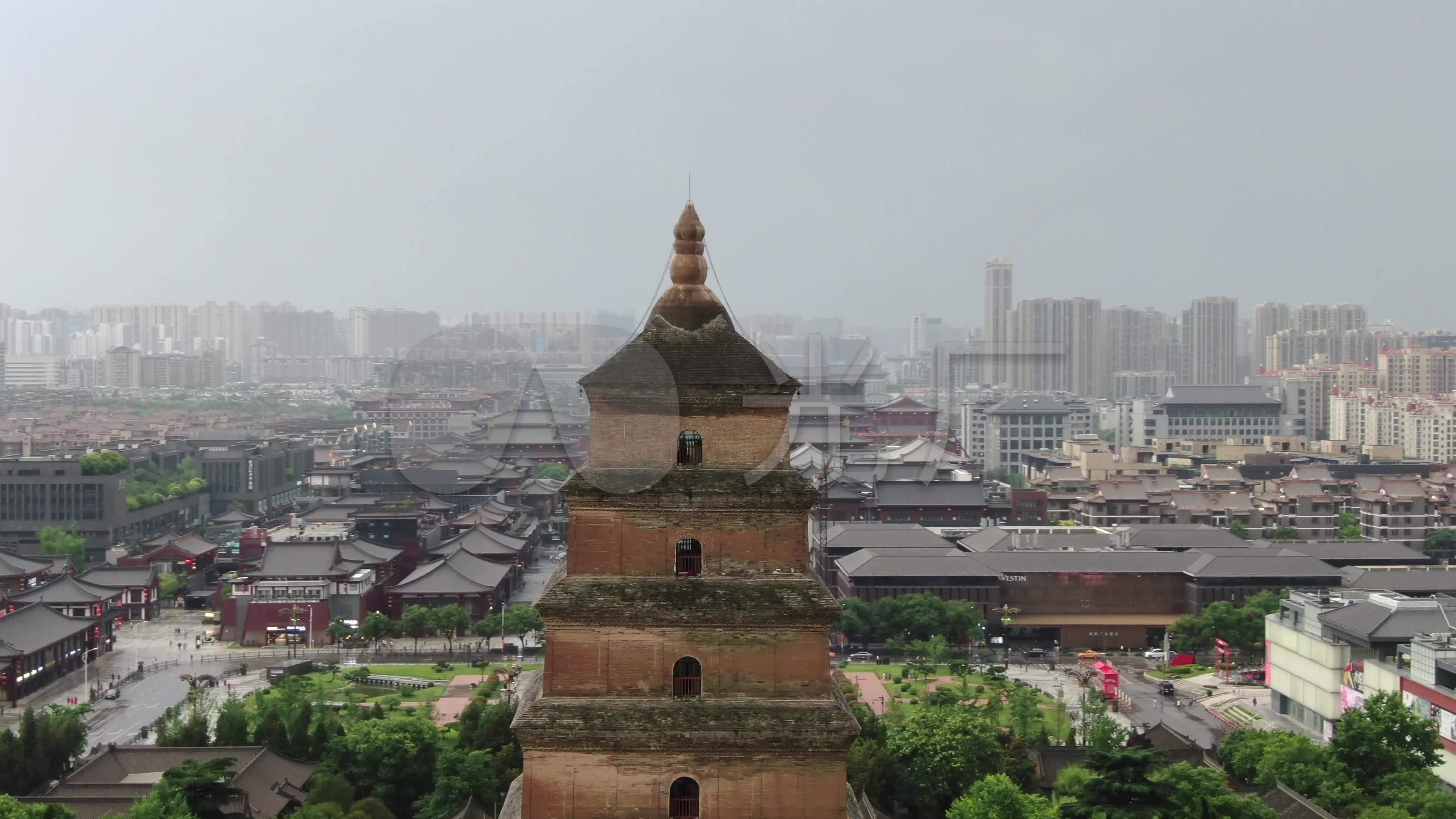 西安大雁塔4k_3840x2160_高清视频素材下载(编号:6023814)_实拍视频