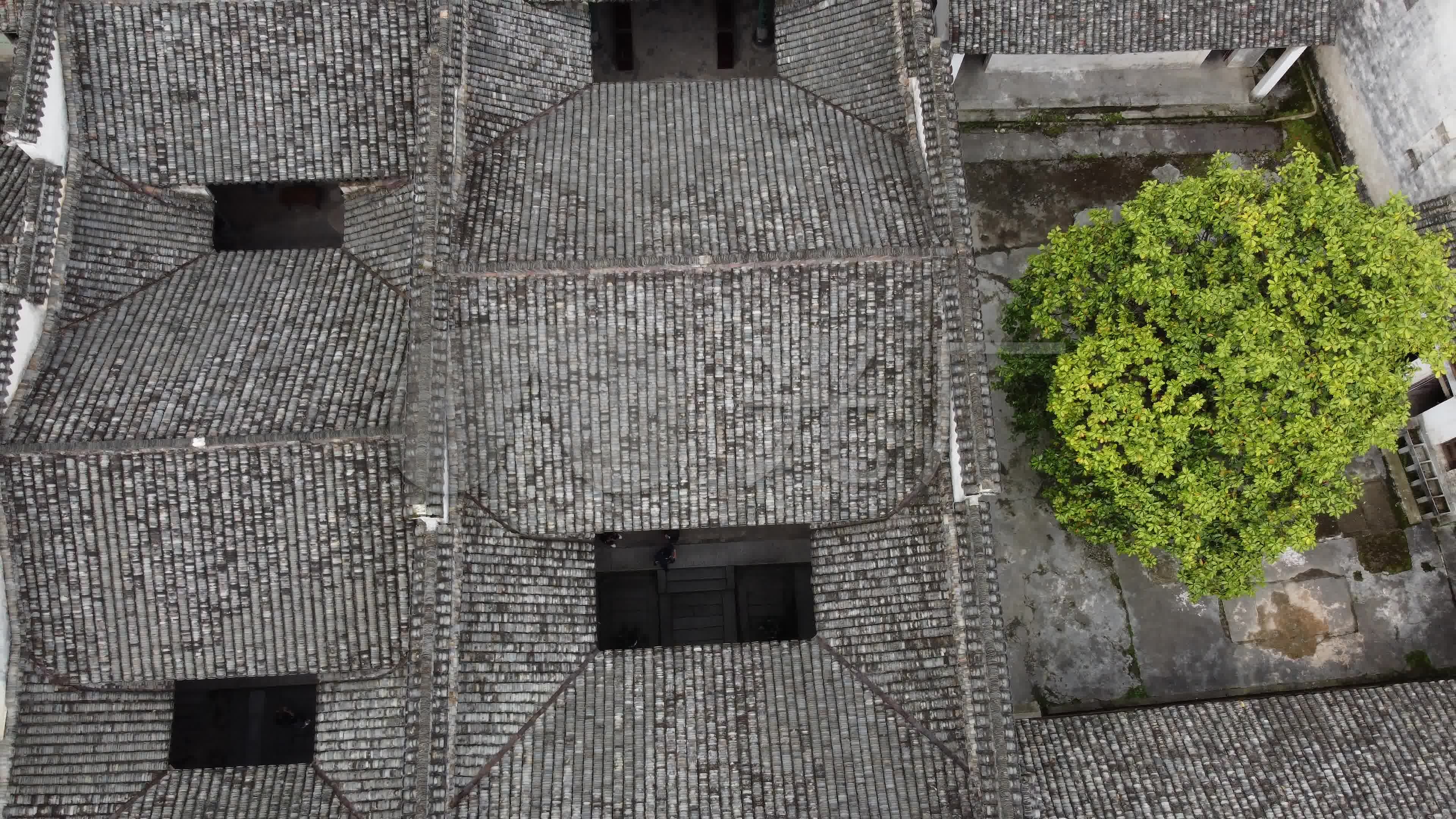 徽派建筑天井_3840x2160_高清视频素材下载(编号:)