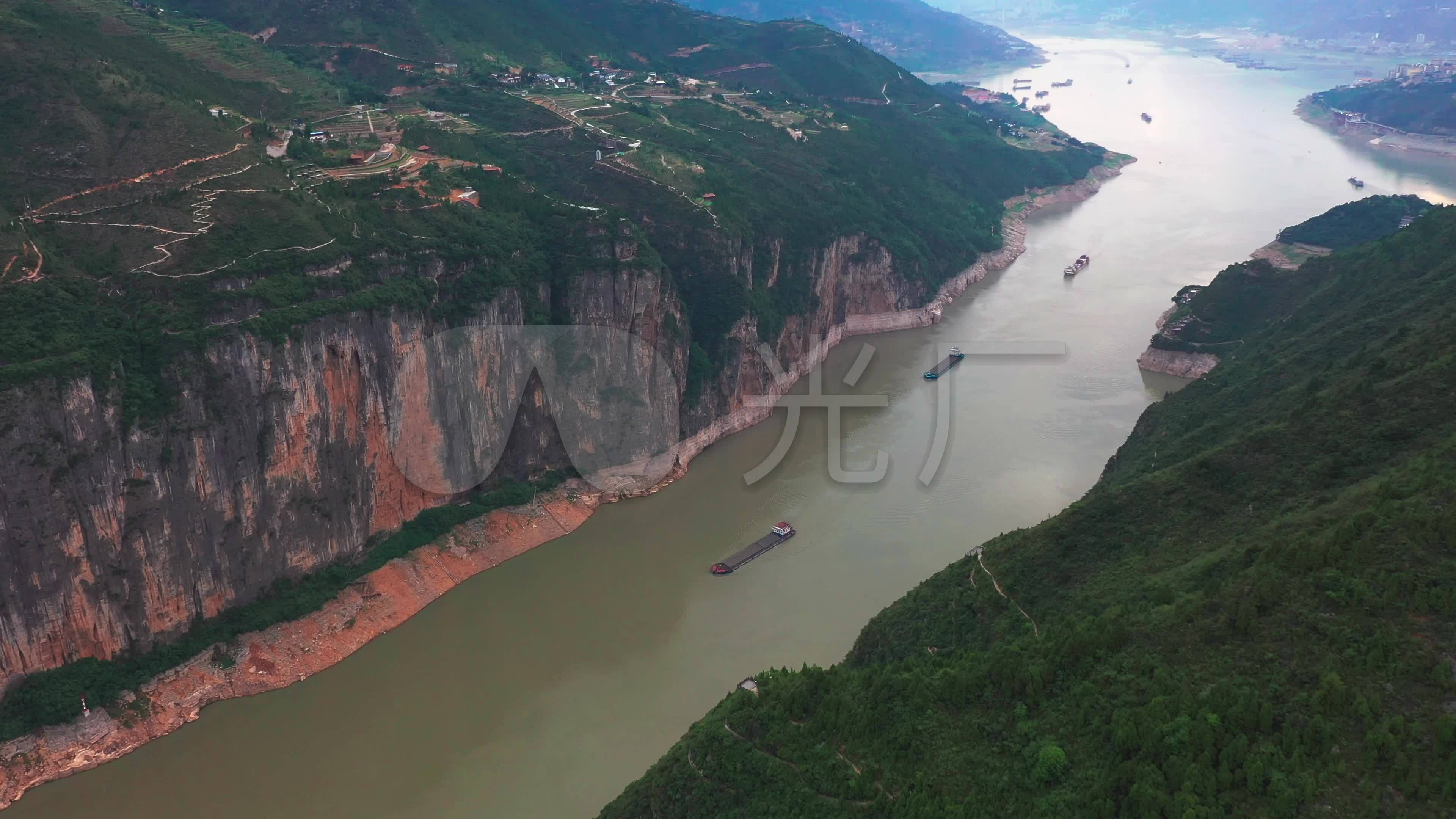 白帝城瞿塘峡夔门素材