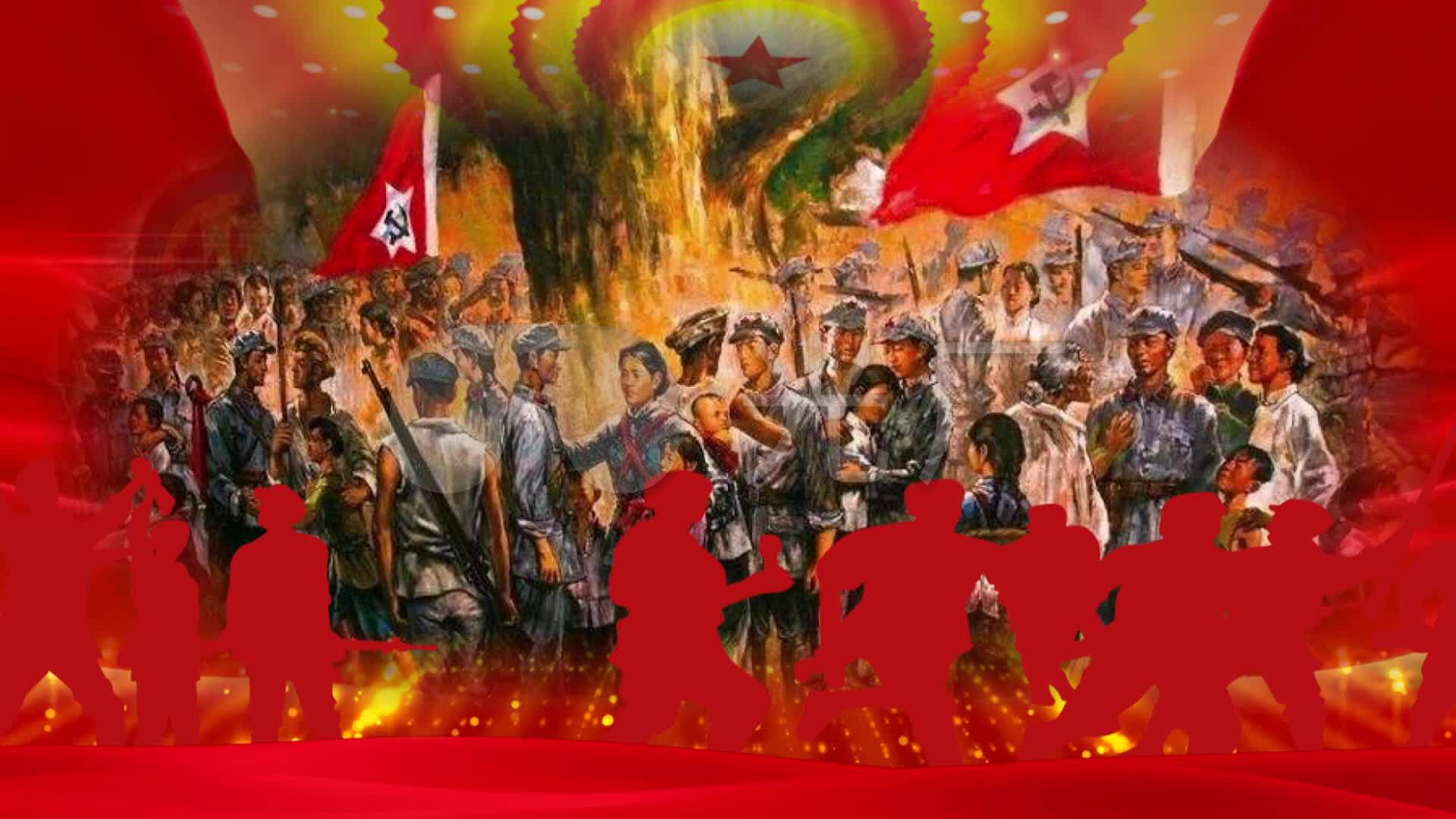 《十送红军》配乐背景_1920x1080_高清视频素材下载