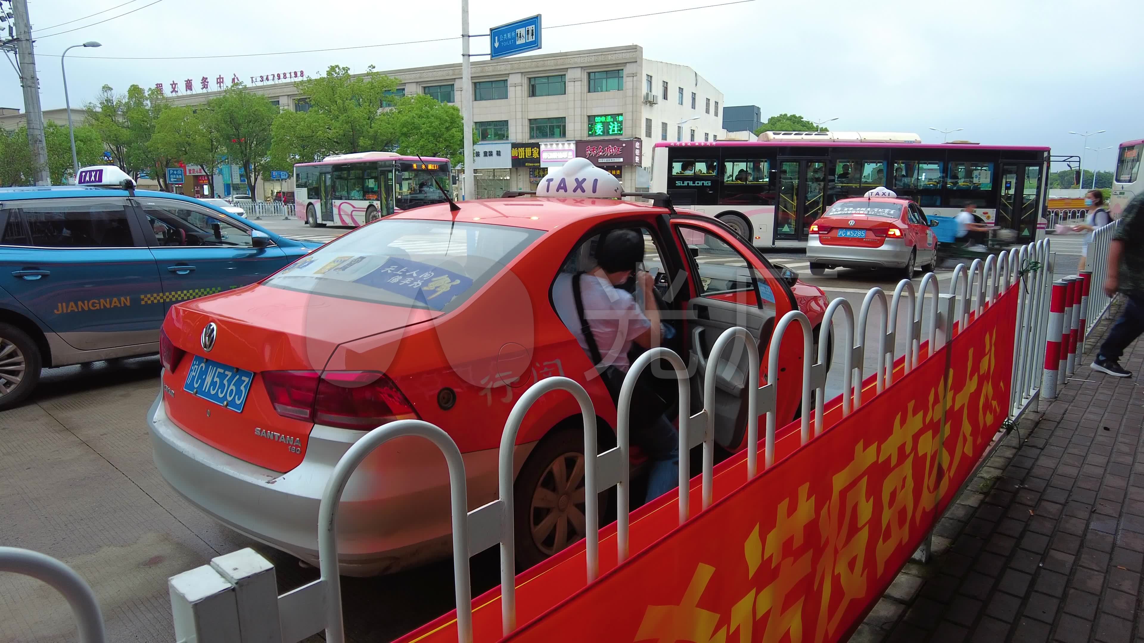 上海出租车4k实拍乘坐出租车