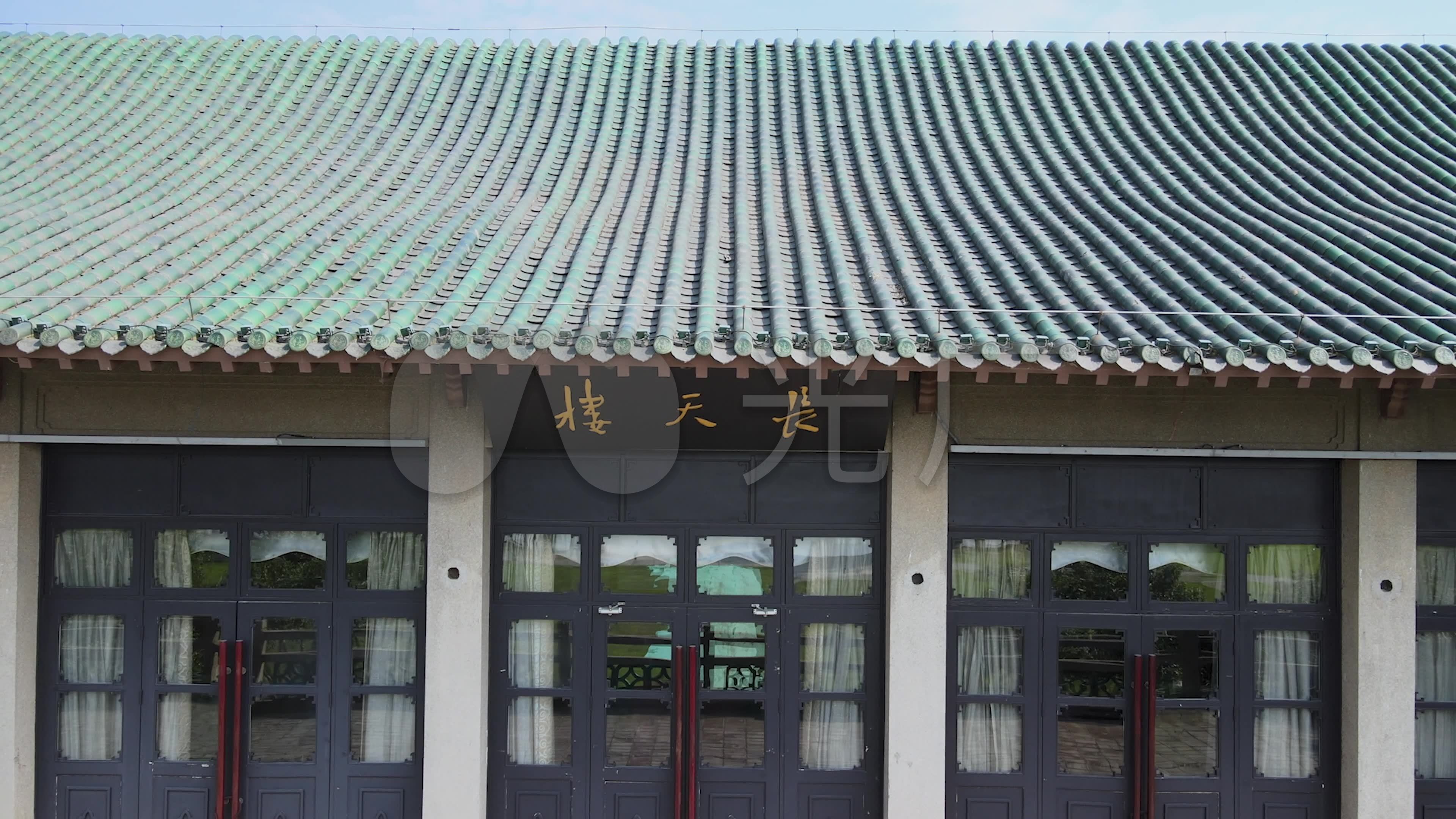 武汉东湖梨园长天楼4k航拍_3840x2160_高清视频素材下载(编号:6055974