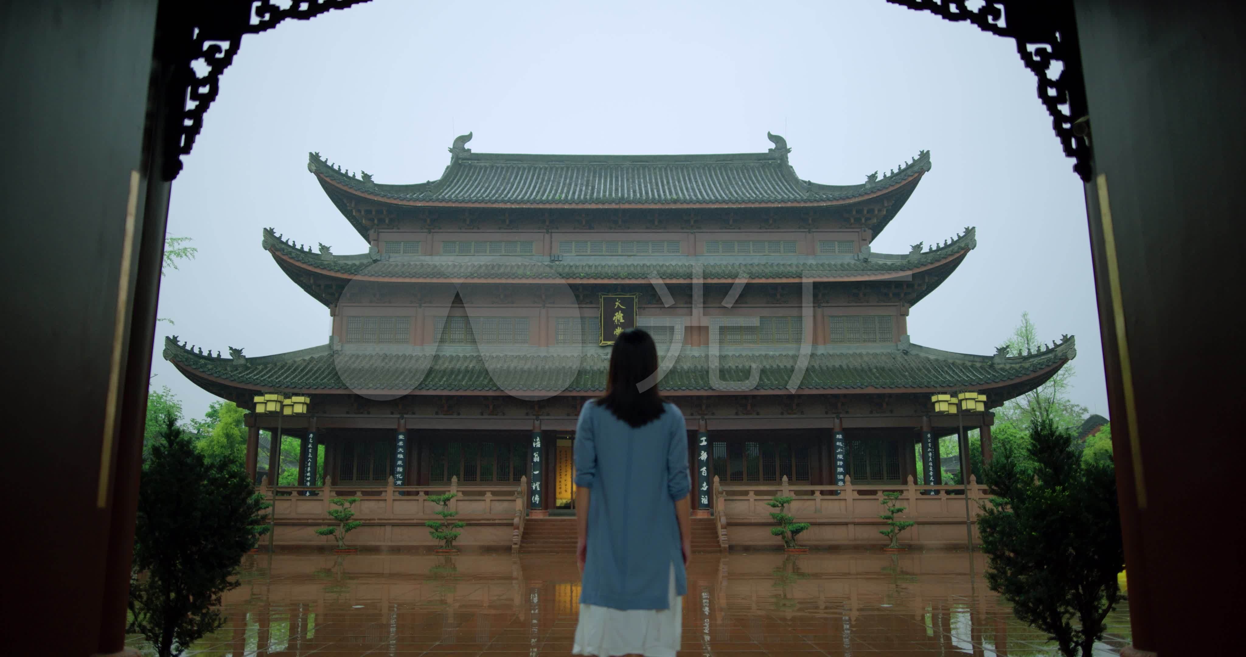 眉山丹棱大雅堂_4096x2160_高清视频素材下载(编号:)