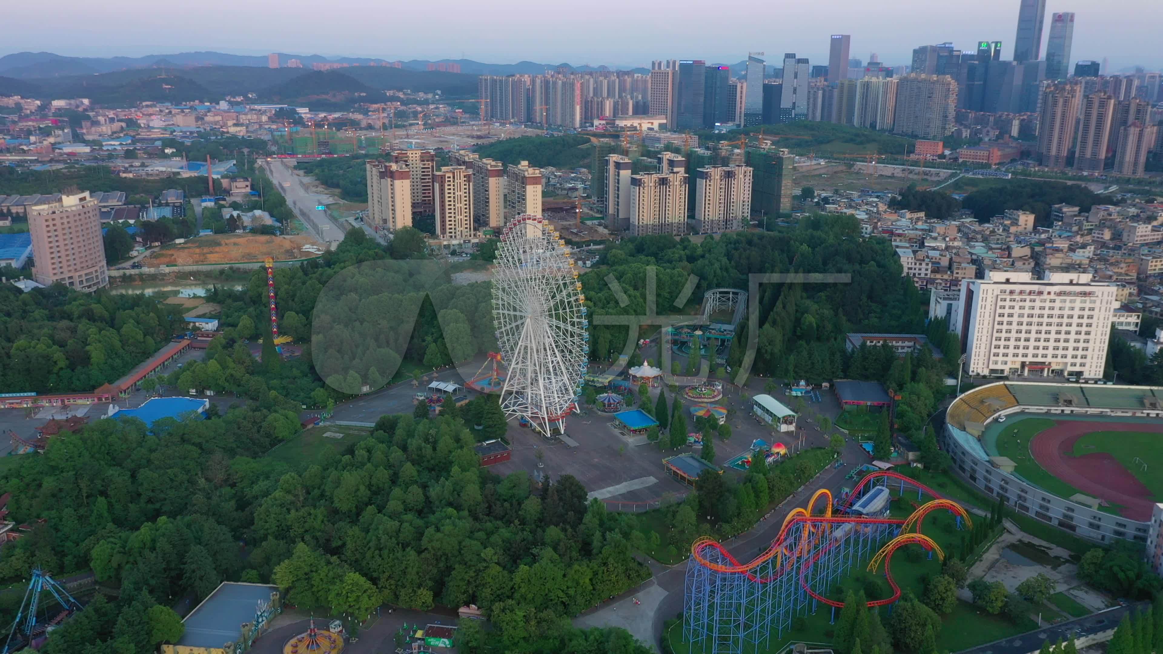 航拍贵阳白云公园