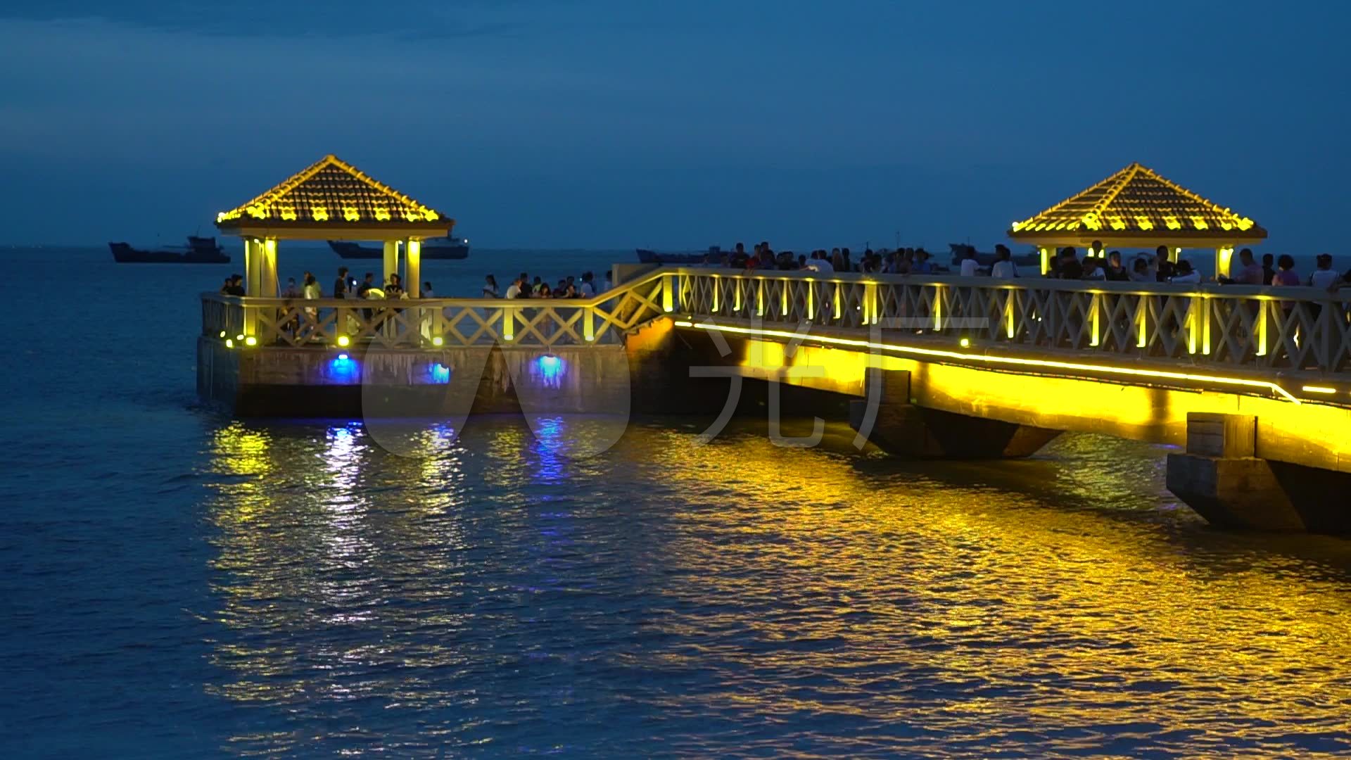 北海外沙岛夜景_1920x1080_高清视频素材下载(编号:)