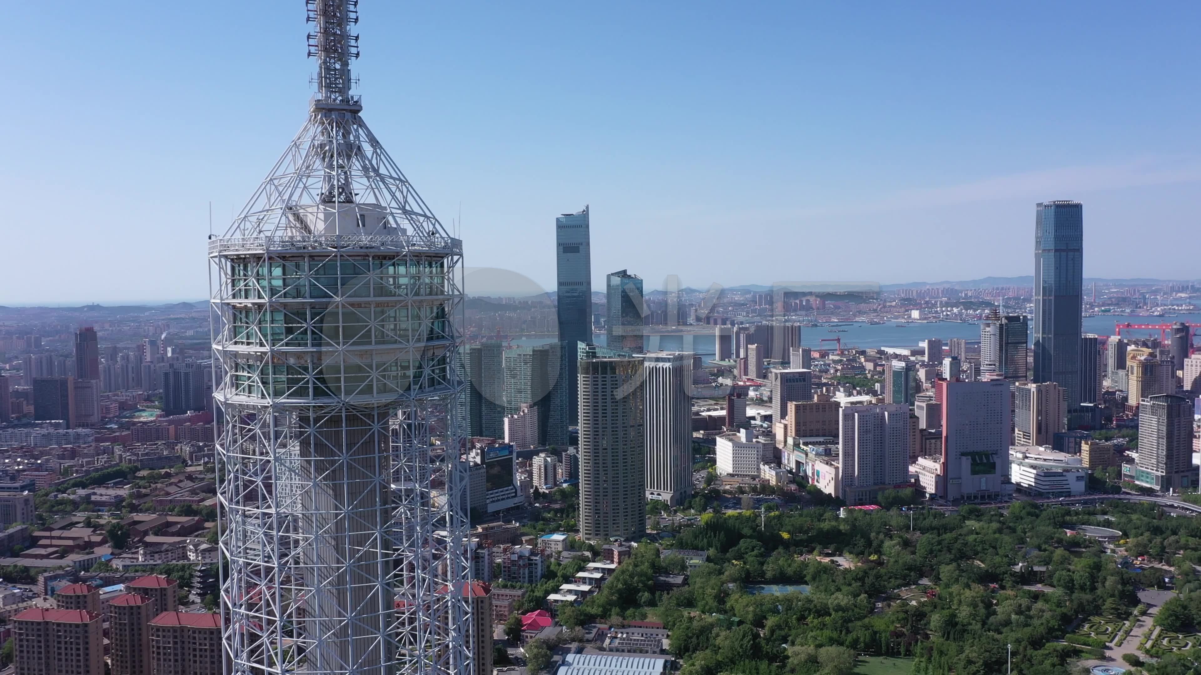 大连观光塔劳动公园城市大景