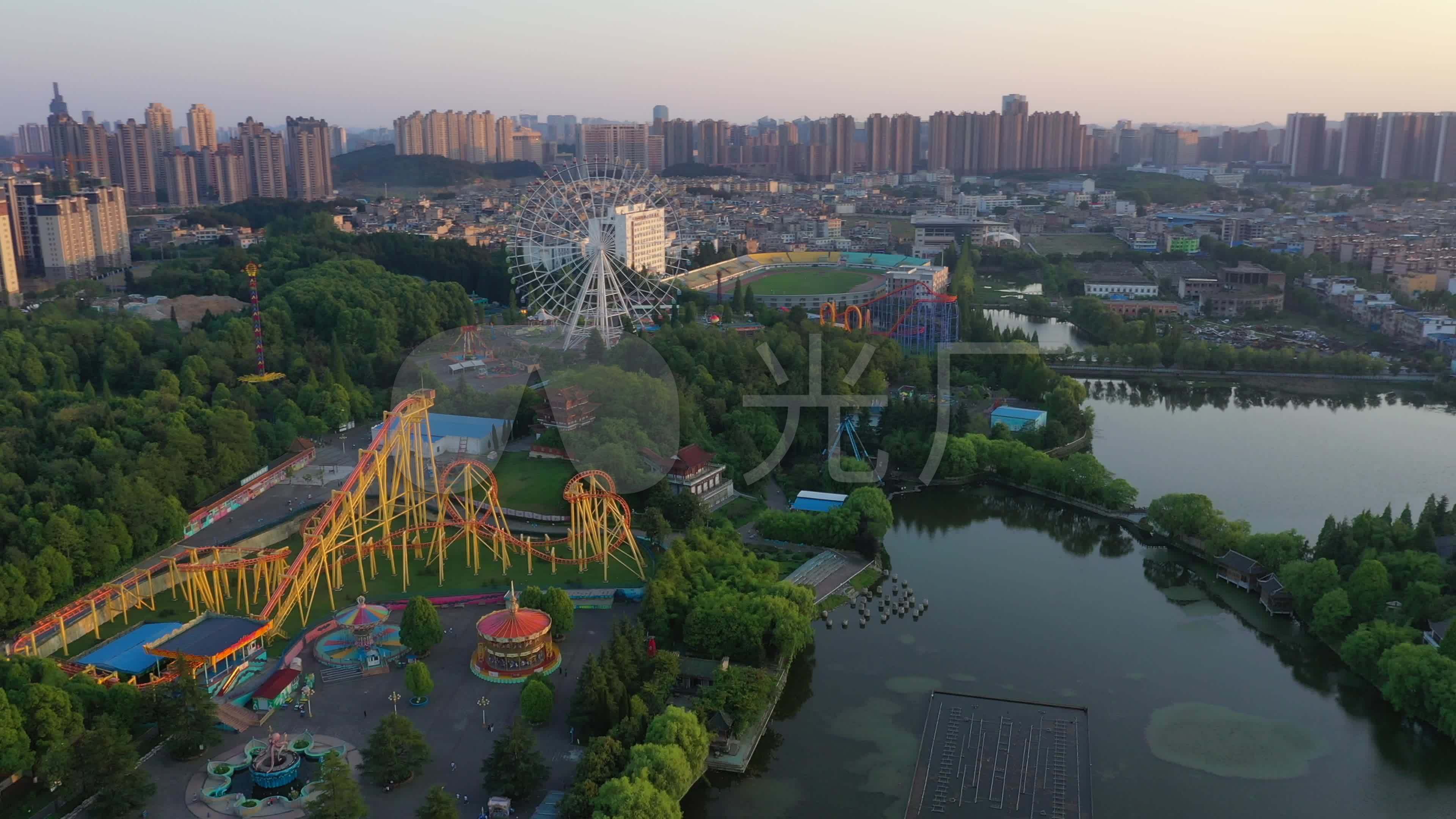 航拍贵阳白云公园