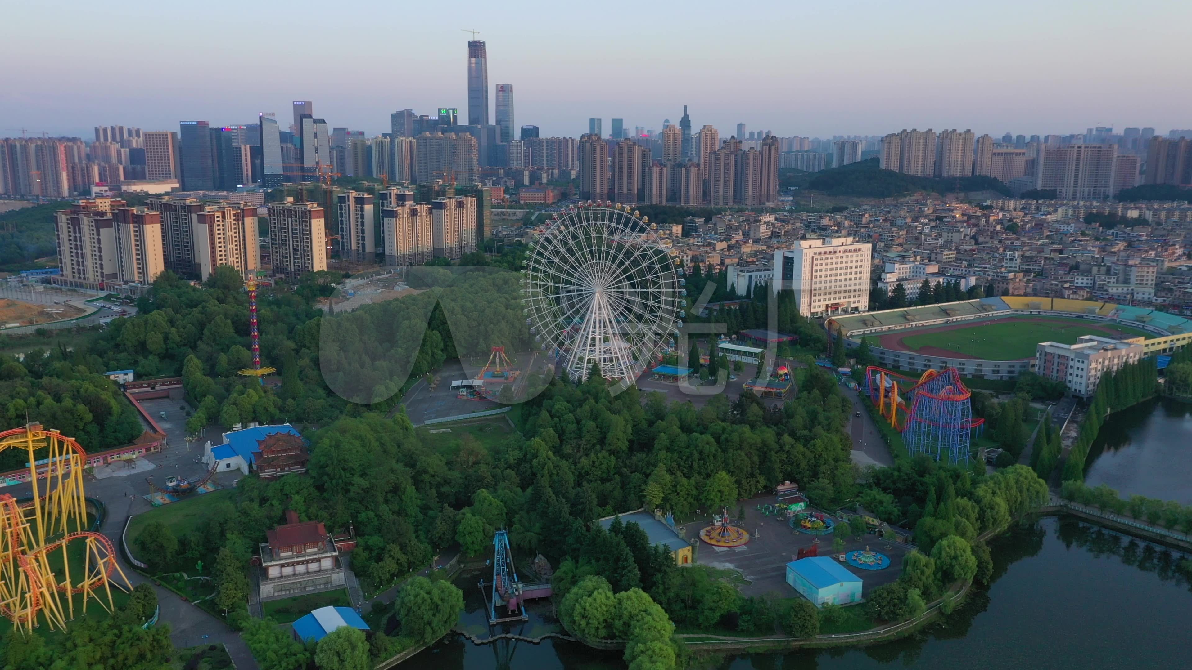 航拍贵阳白云公园