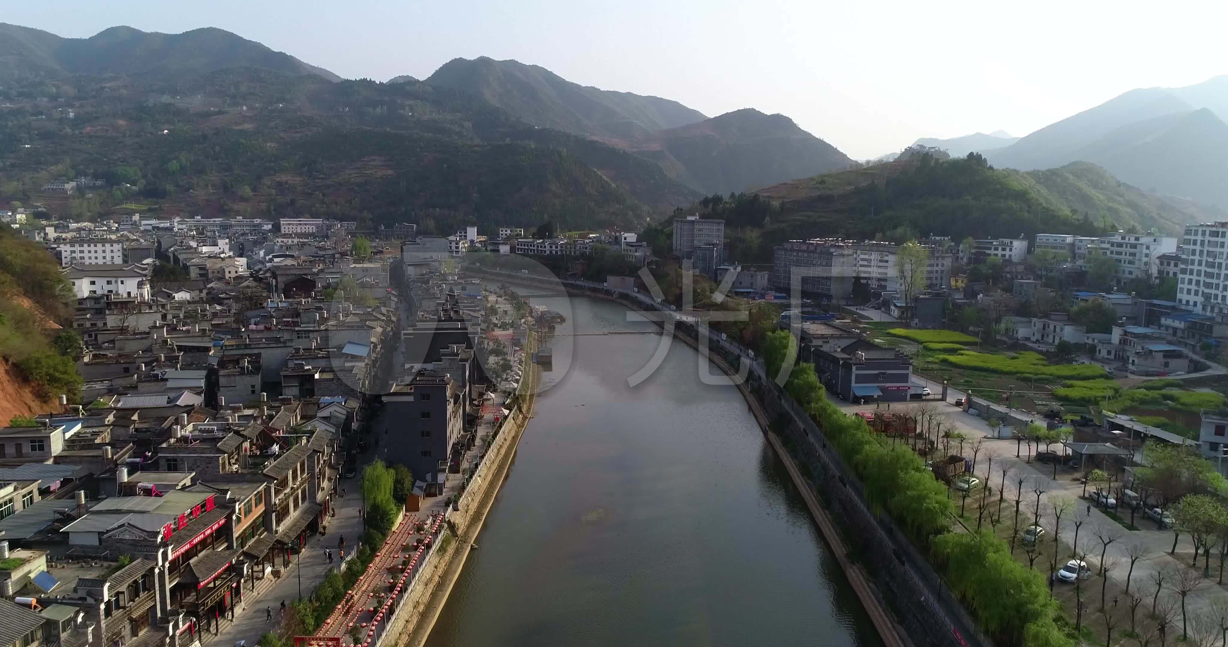 商洛市山阳县漫川古镇航拍