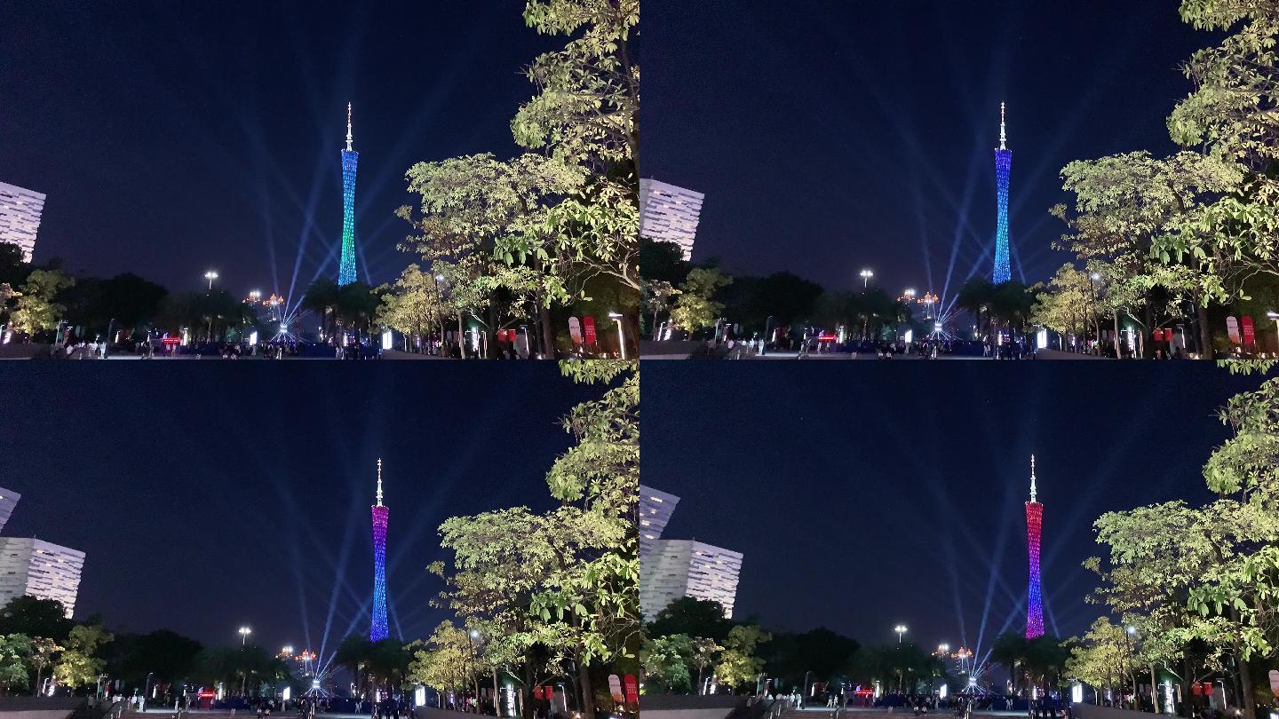 花城广场夜景 广州塔夜景