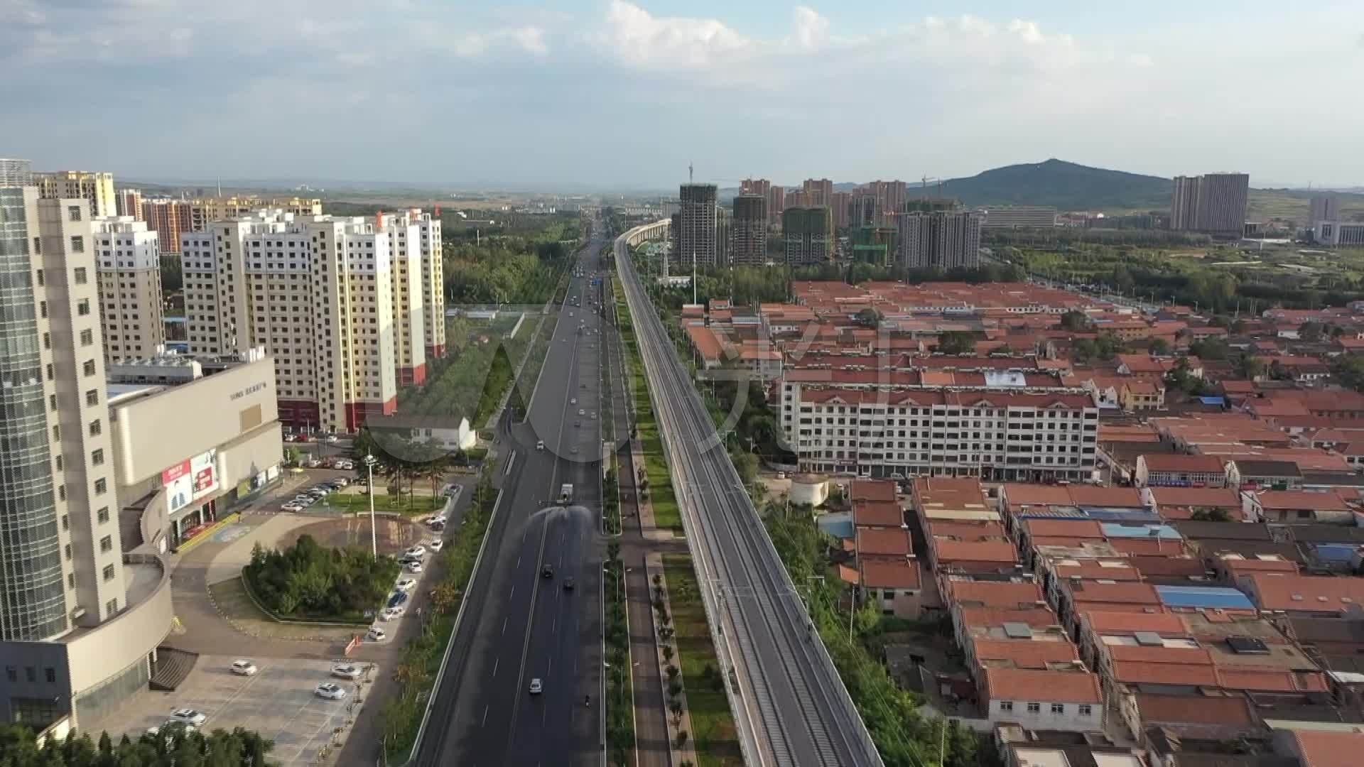 山西高平市炎帝大道高清航拍素材_1920x1080_高清视频素材下载(编号