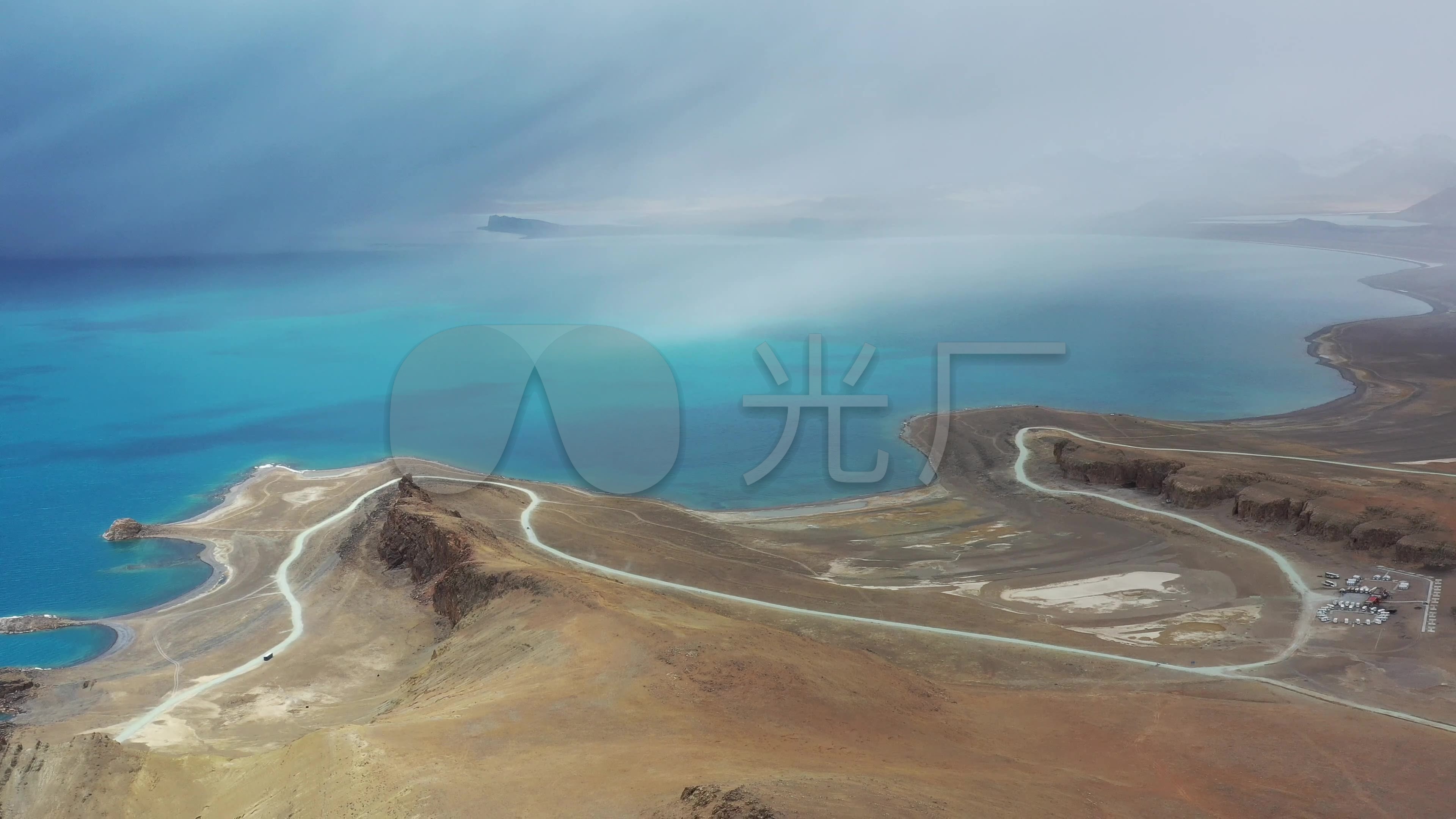 航拍纳木错圣象天门景区