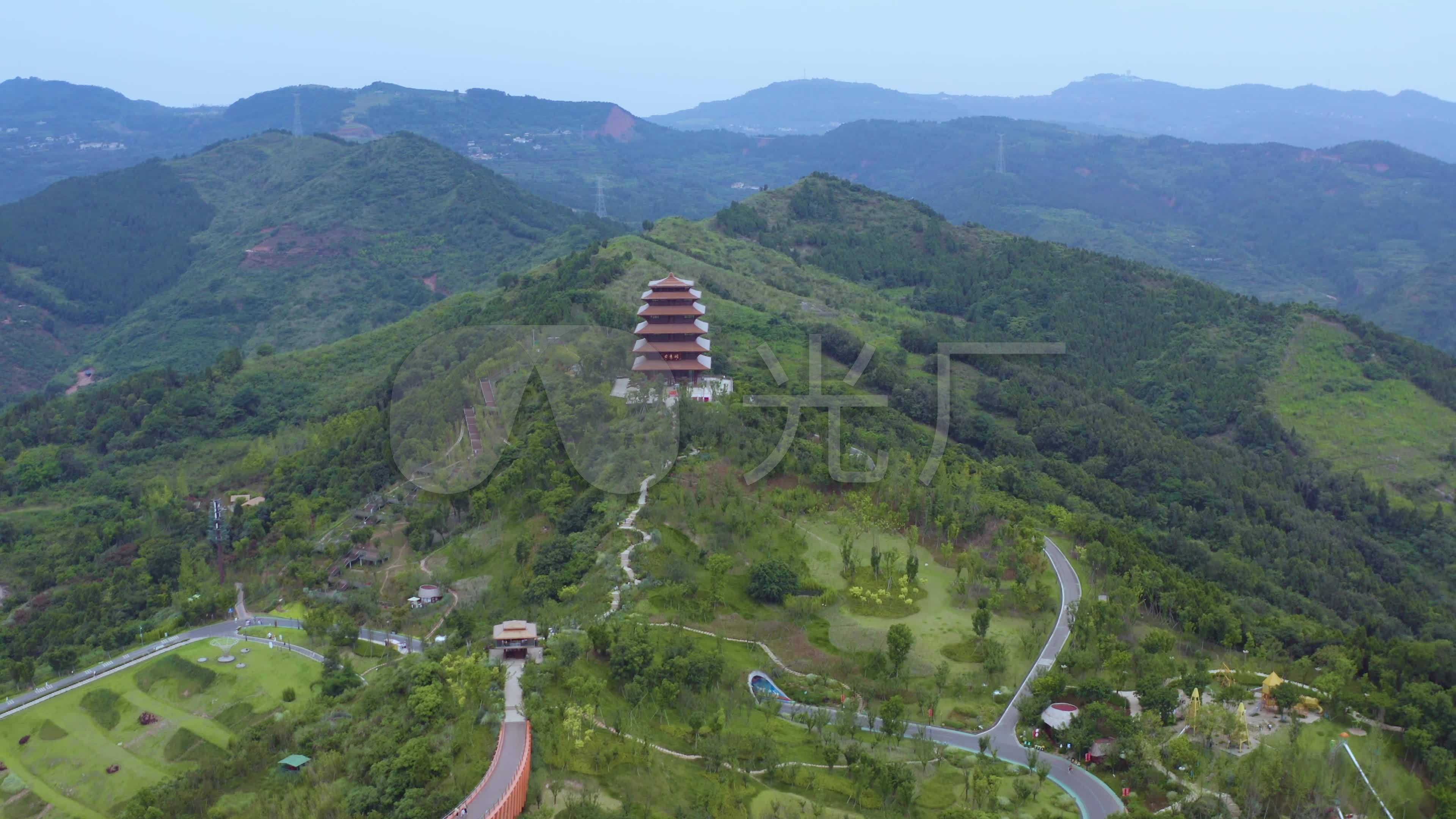 成都城市之眼丹景台龙泉山森林公园