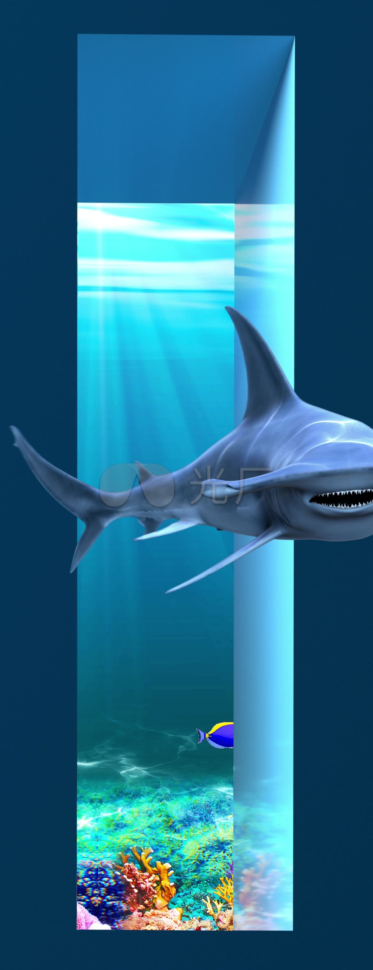 户外竖屏仰视沉浸式裸眼3d视频素材_1200x3120_高清