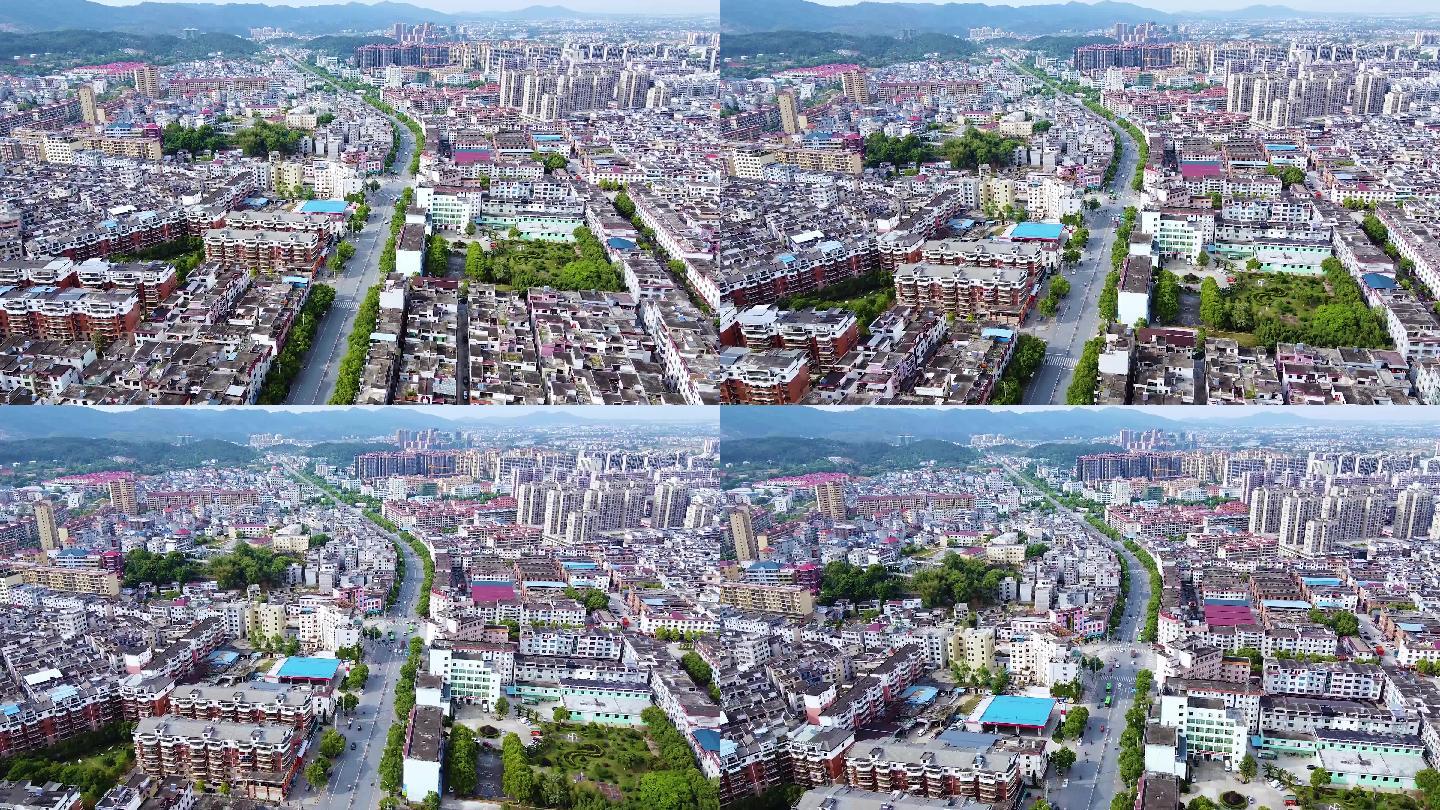 航拍江西省吉安市永新县禾川镇湘赣大道