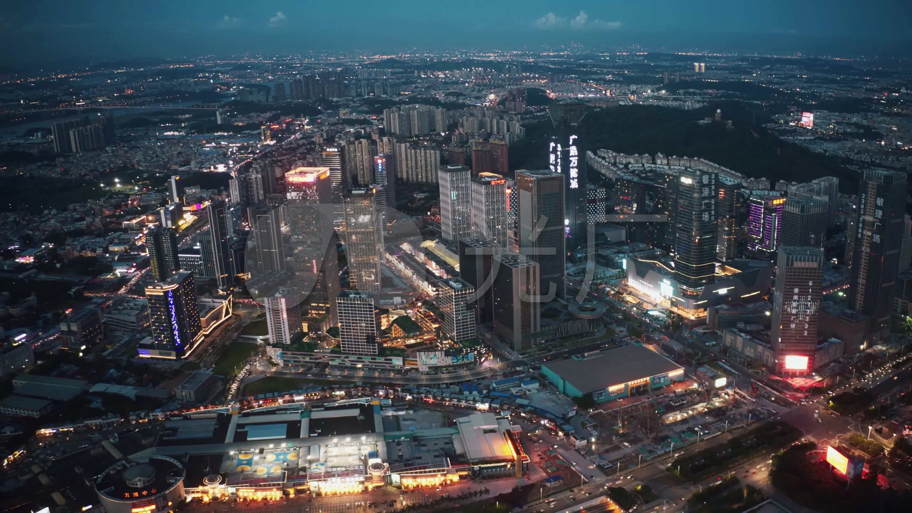 番禺万博cbd夜景延时