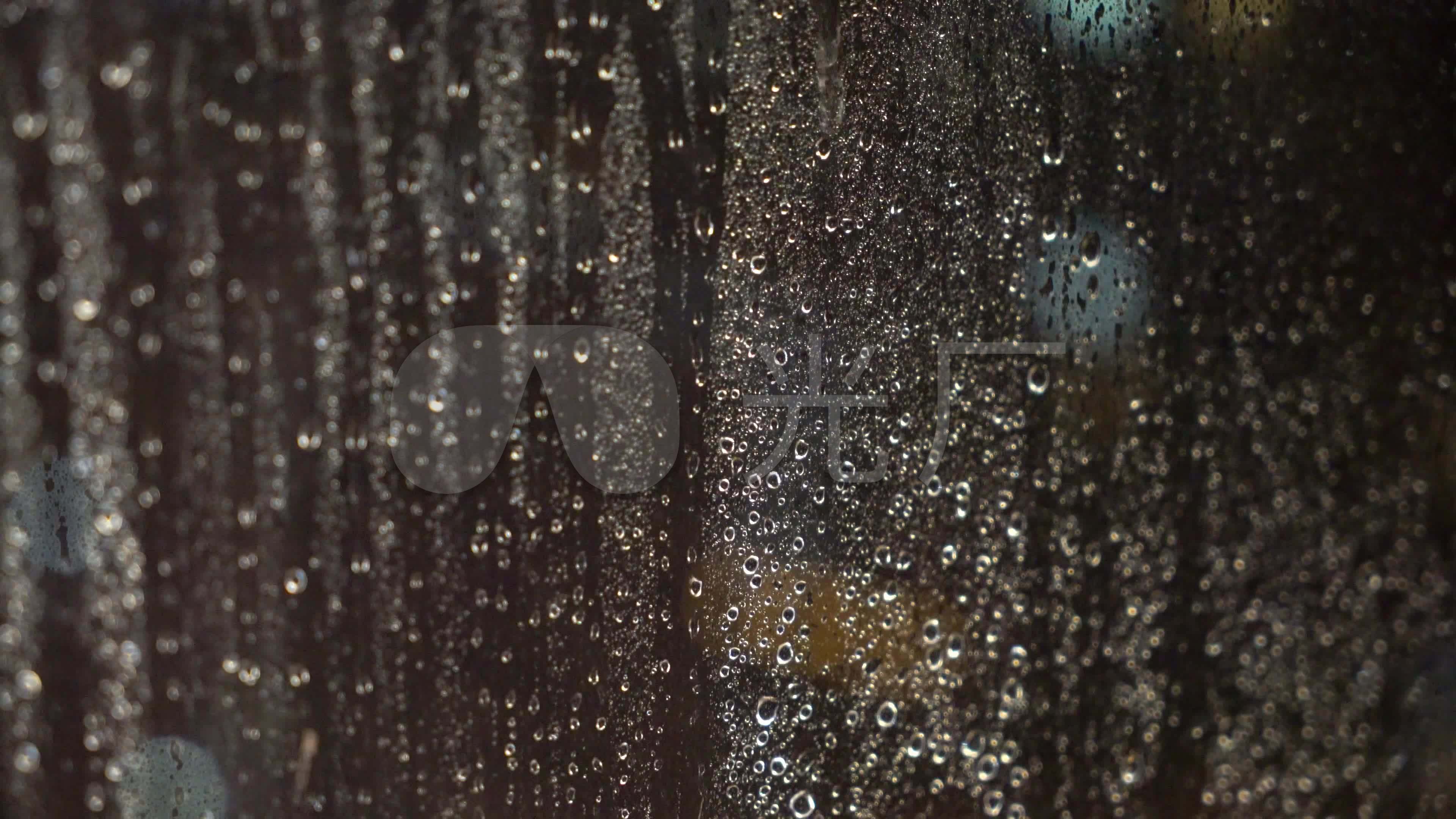 雨打在窗户上_3840x2160_高清视频素材下载(编号:)