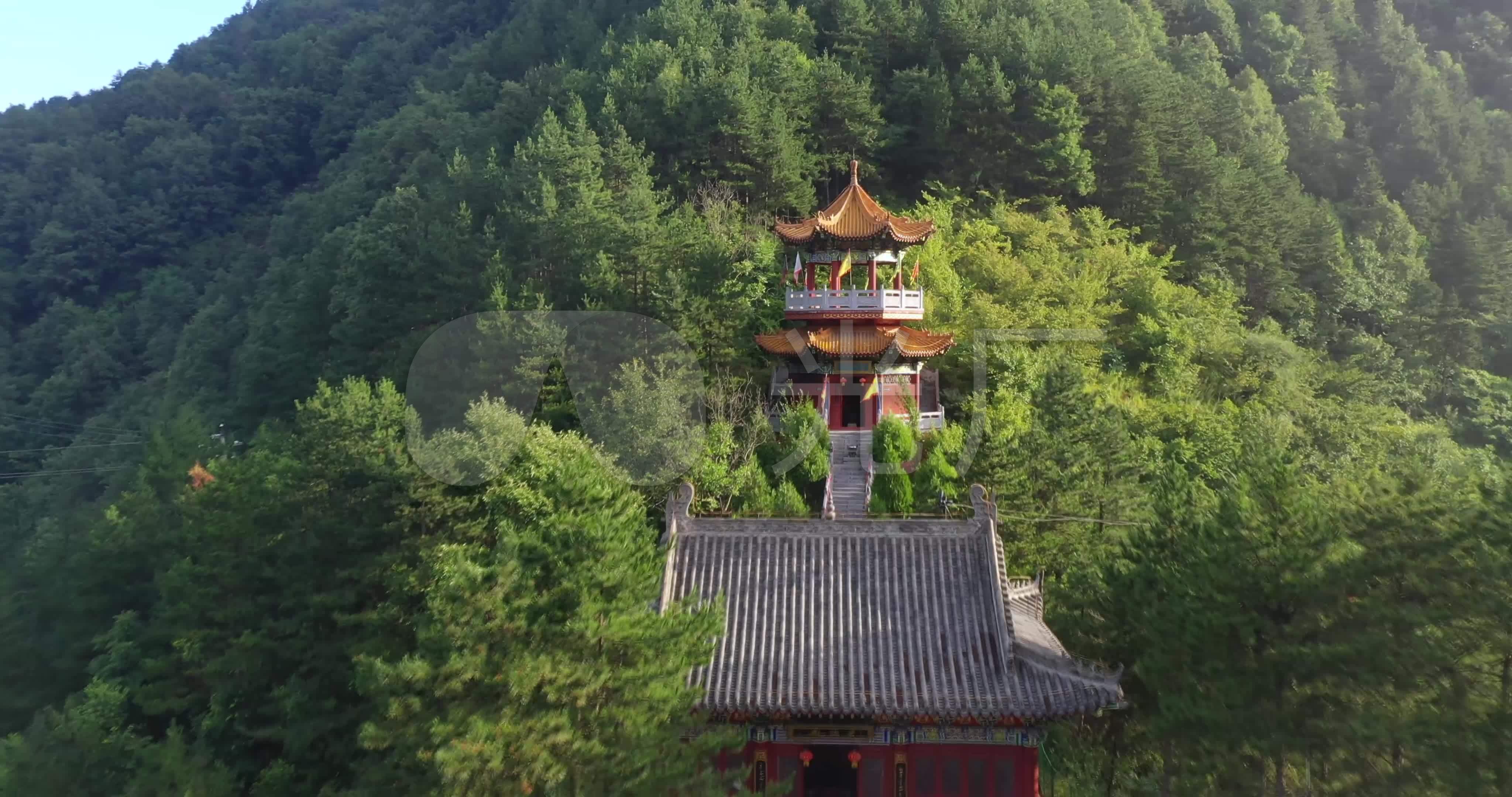航拍深山庙宇古建筑风光合集