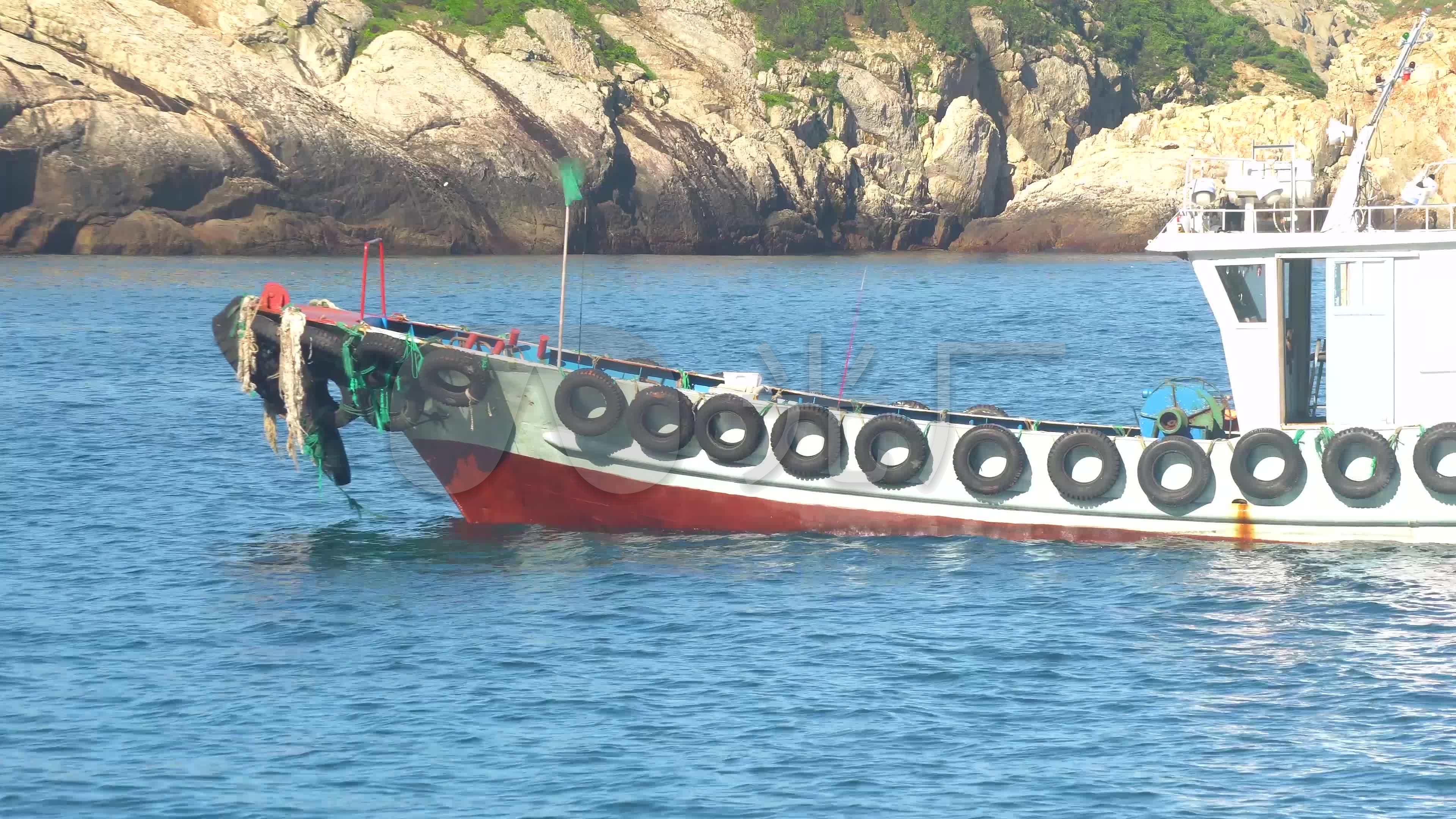 唯美海上渔船渔民禁渔期