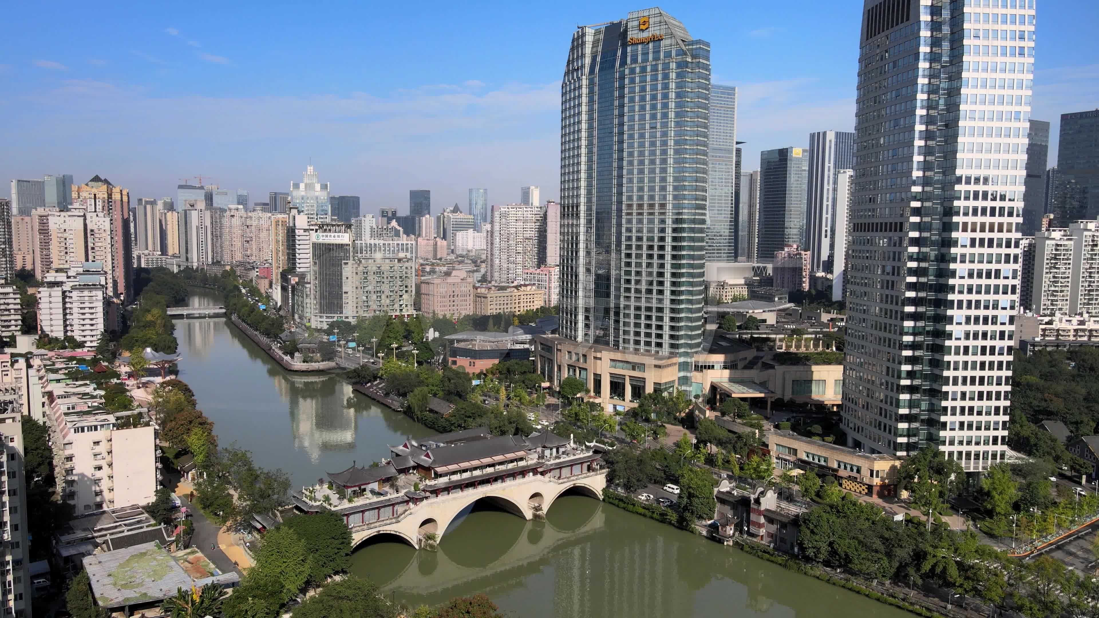 航拍九眼桥4k航拍_3840x2160_高清视频素材下载(编号