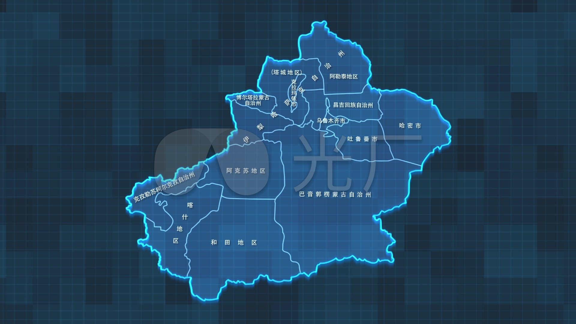 新疆地图(高清视频)