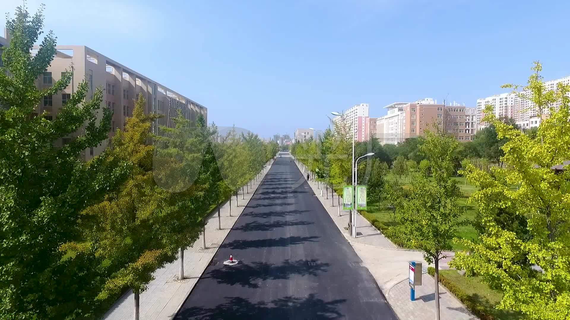 陇东学院校园风景航拍yf_1920x1080_高清视频素材下载(编号:6135913)