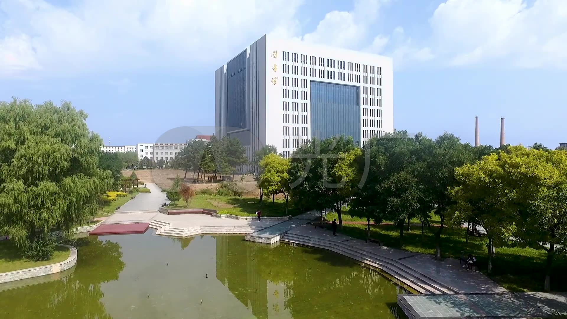 陇东学院校园风景航拍yf_1920x1080_高清视频素材下载(编号:6135913)